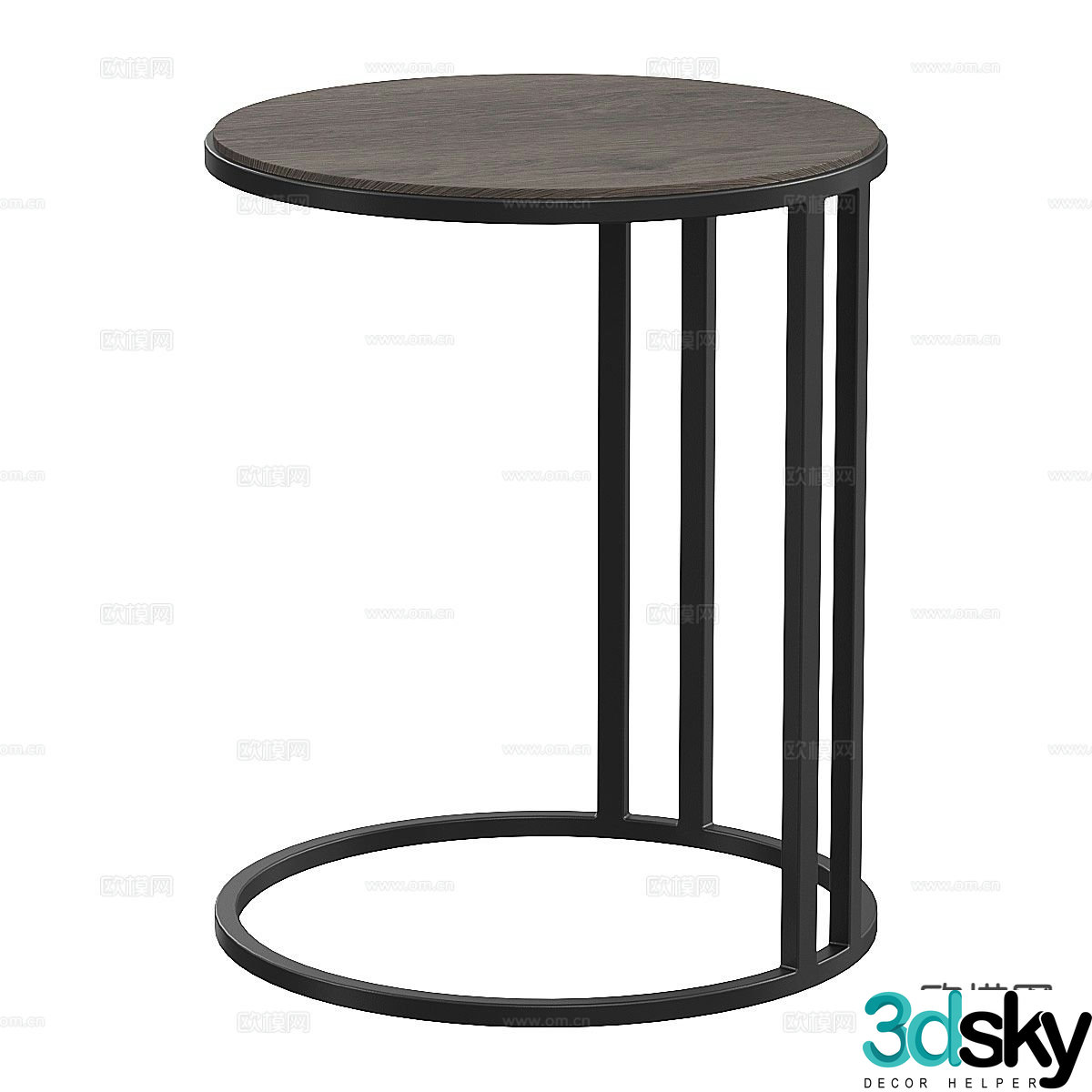 Round table side table angle table 3D model