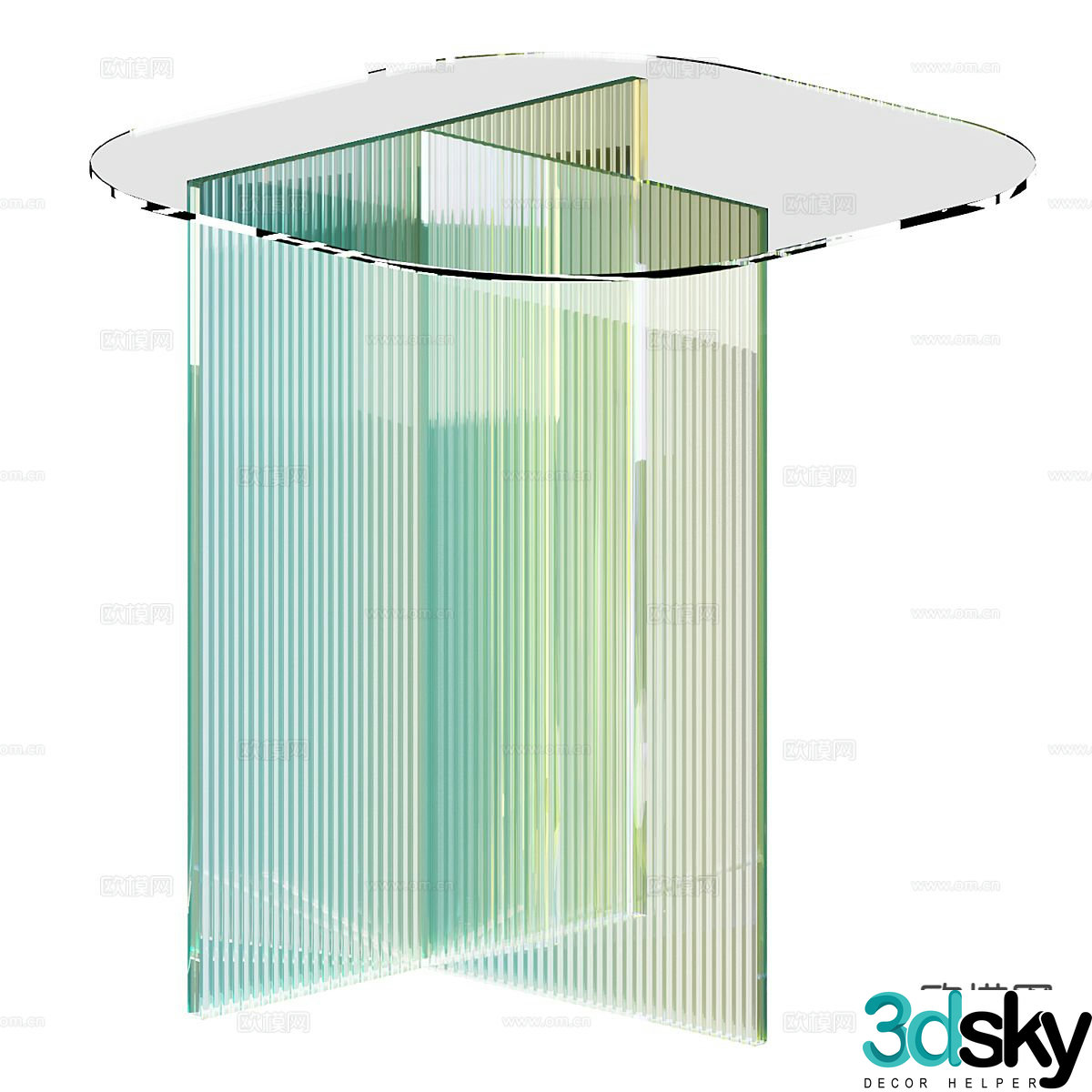 Acrylic side table corner table table table 3D model