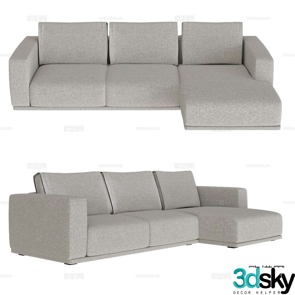 IL Loft corner sofa multi-person sofa 3d model