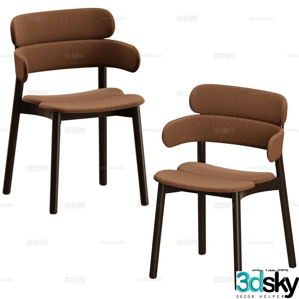 Innova modern chair dining chair 3d model