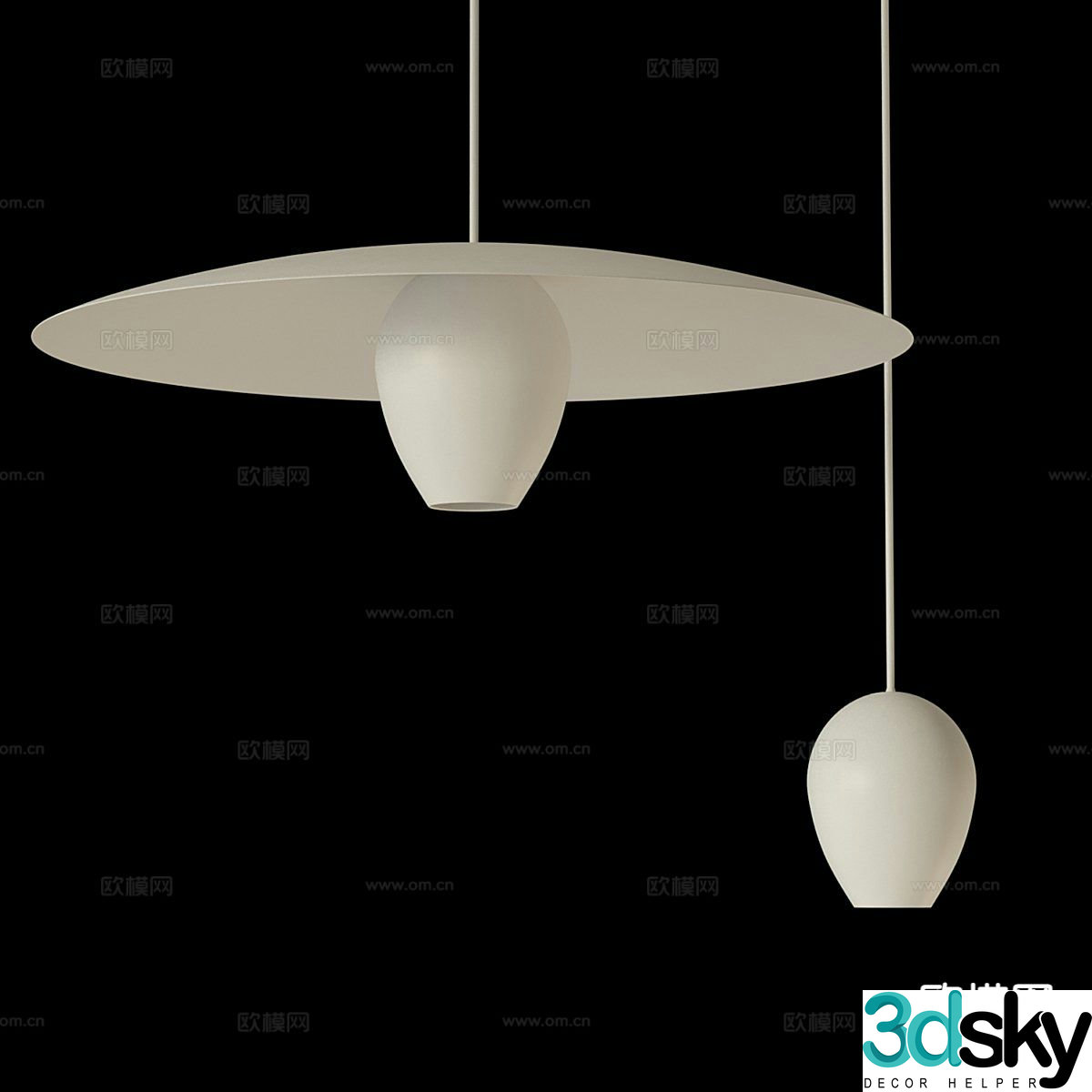 Art chandelier 3d model