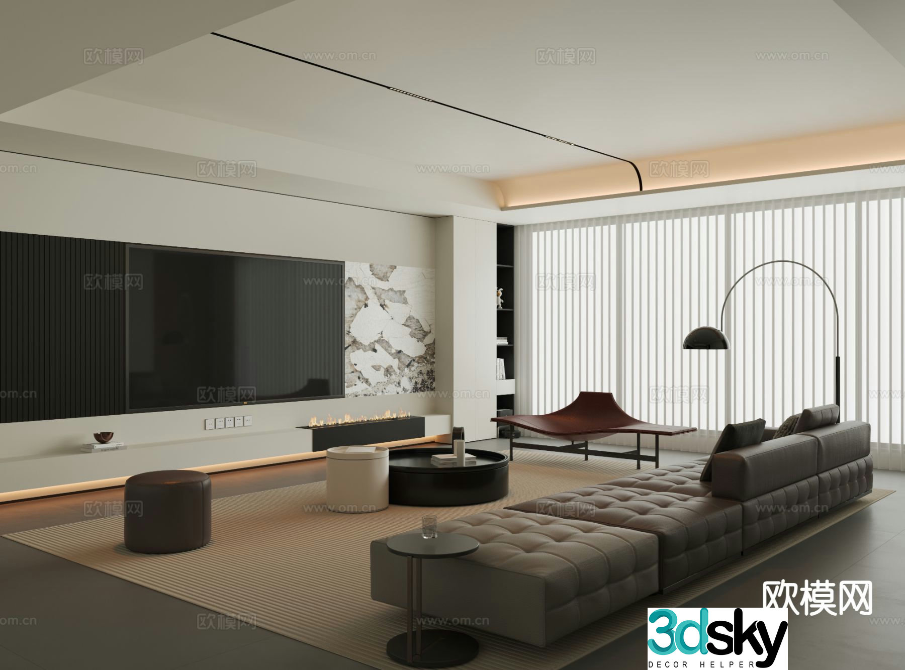 Modern living room 3d model