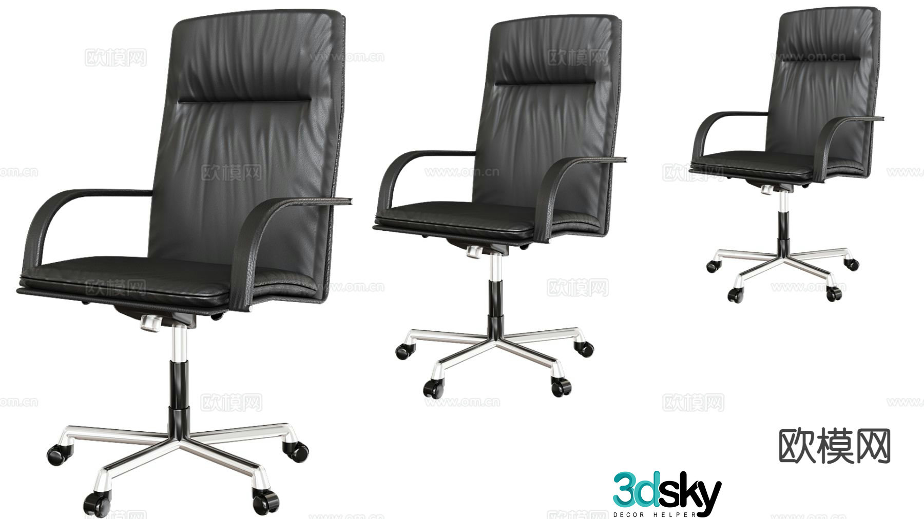 Modern office chair conference chair staff chair 3d model