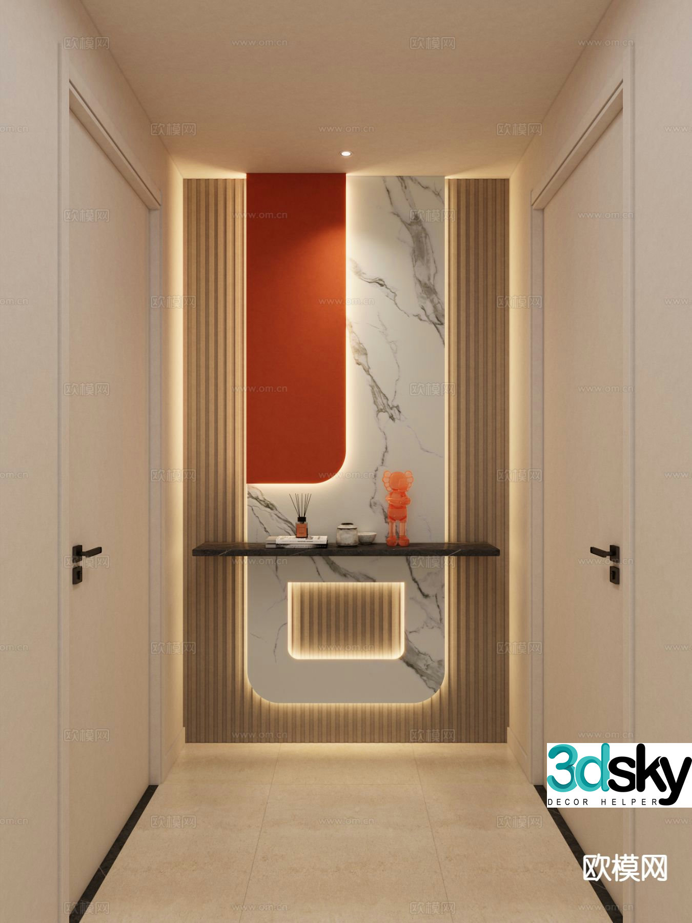 Modern entrance hall 3D model