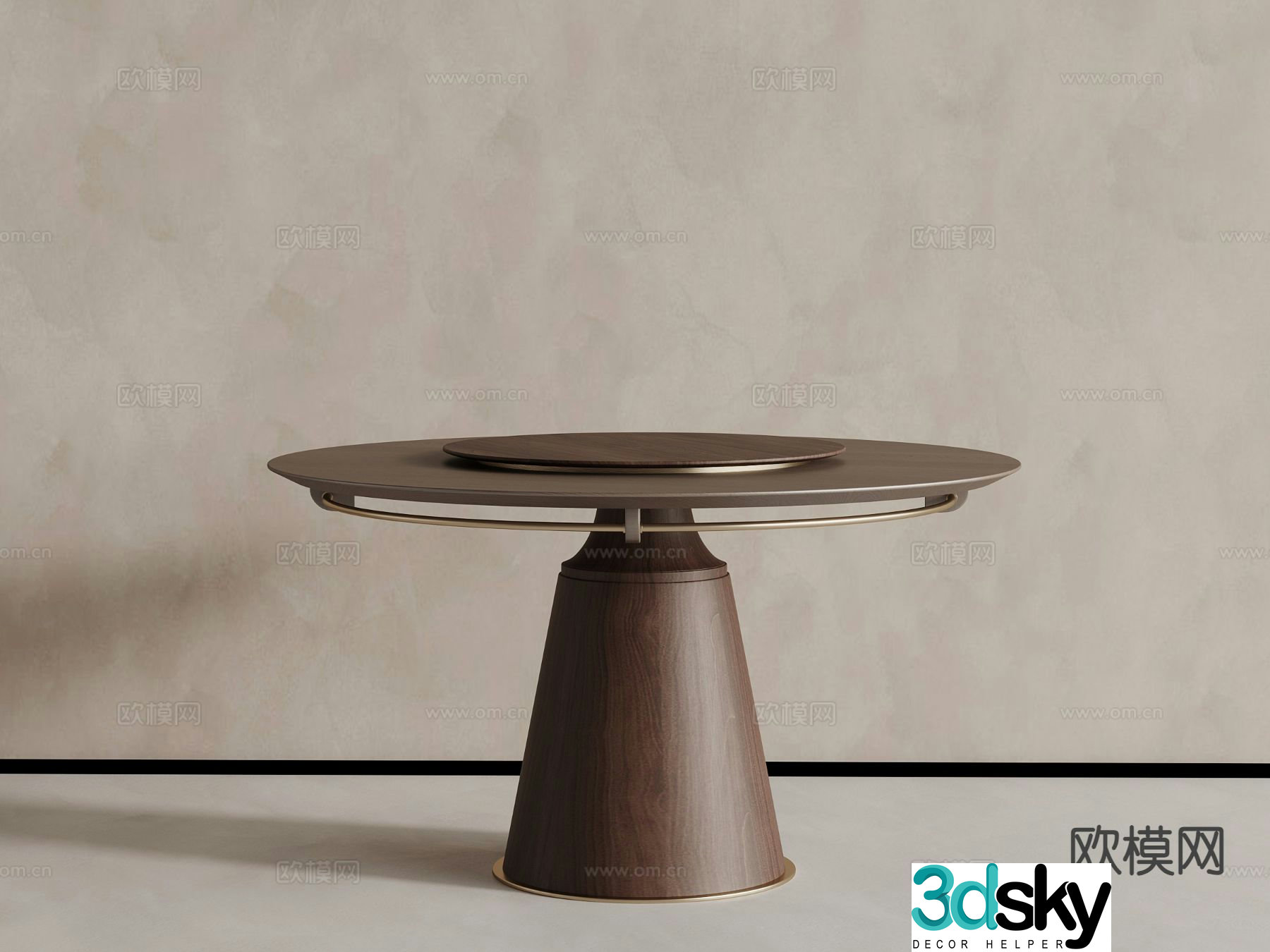 Medieval dining table 3d model