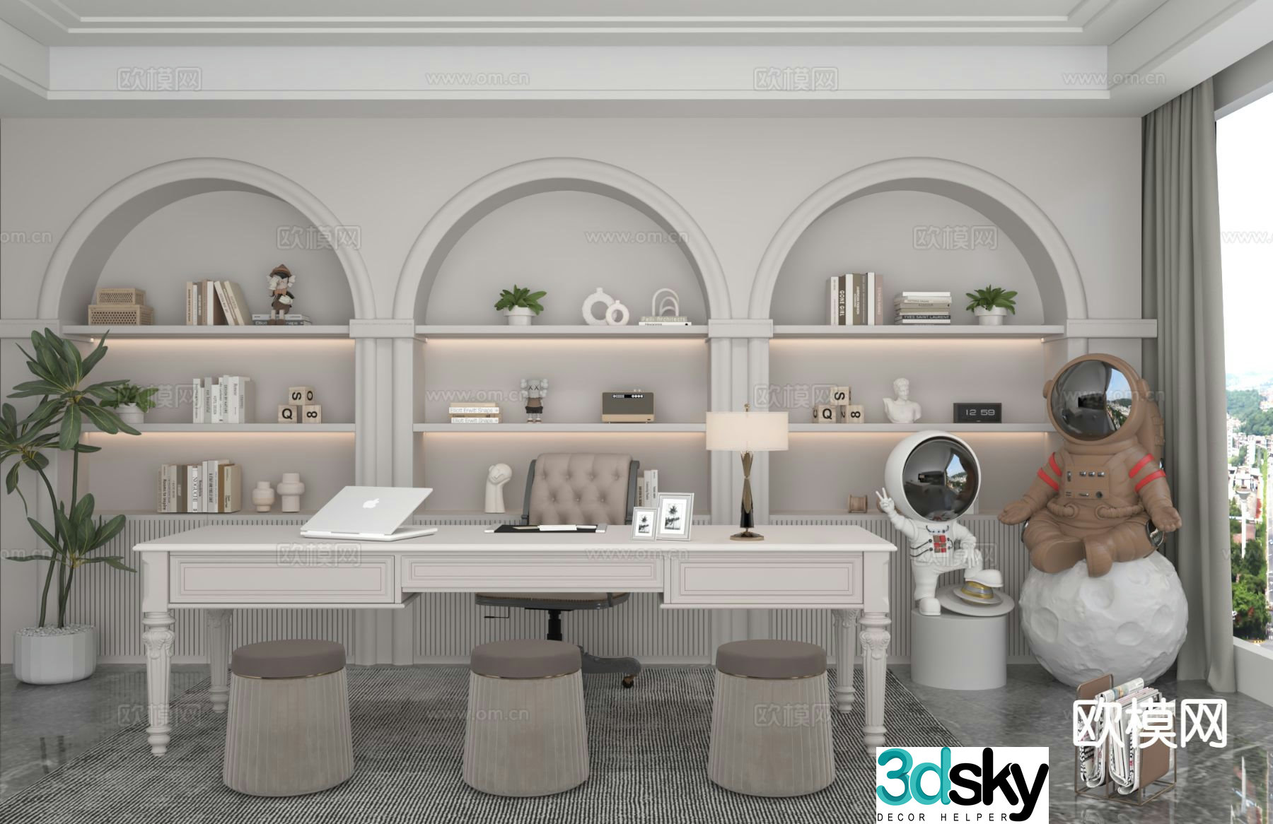 French study 3d model