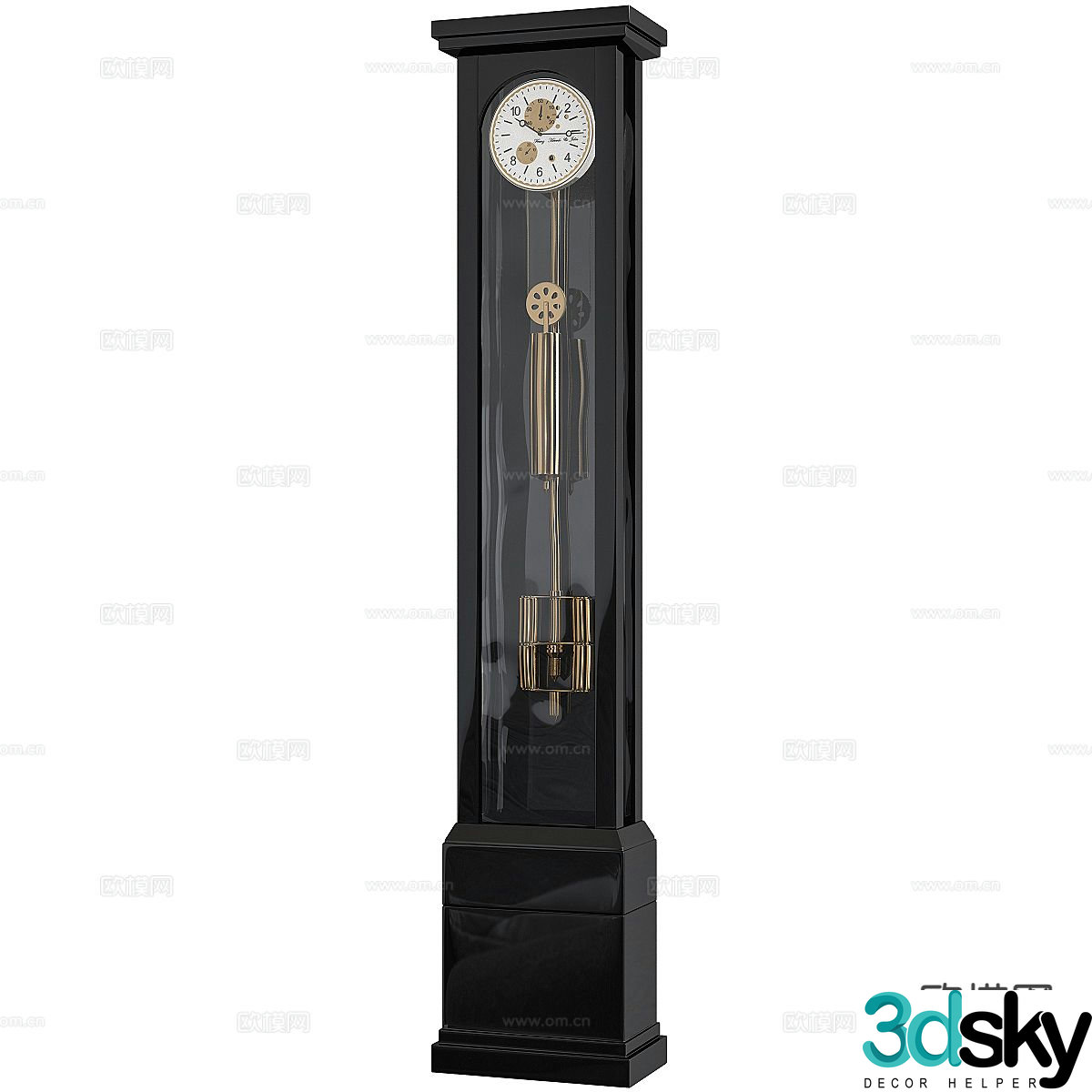 grandfather clock 3d model