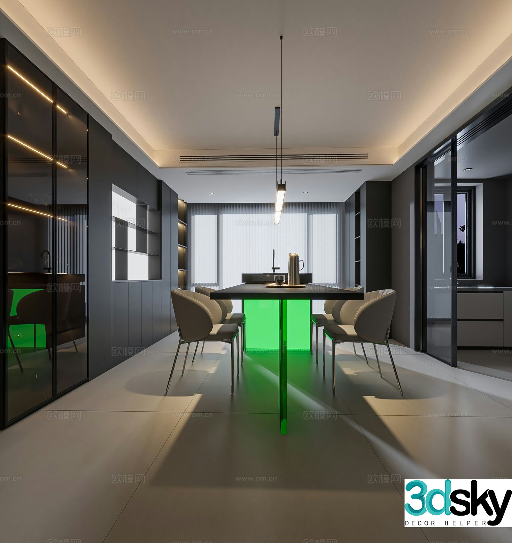 Modern restaurant 3d model