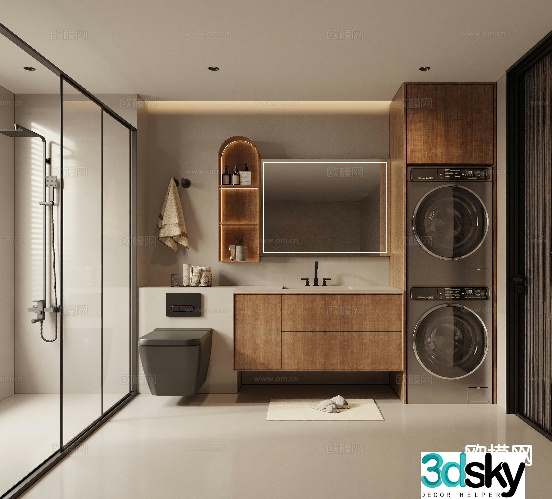 wabi-sabi bathroom bathroom 3d model