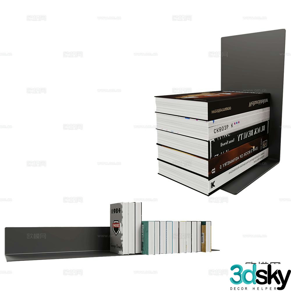 Systemtronic metal bookshelf 3d model
