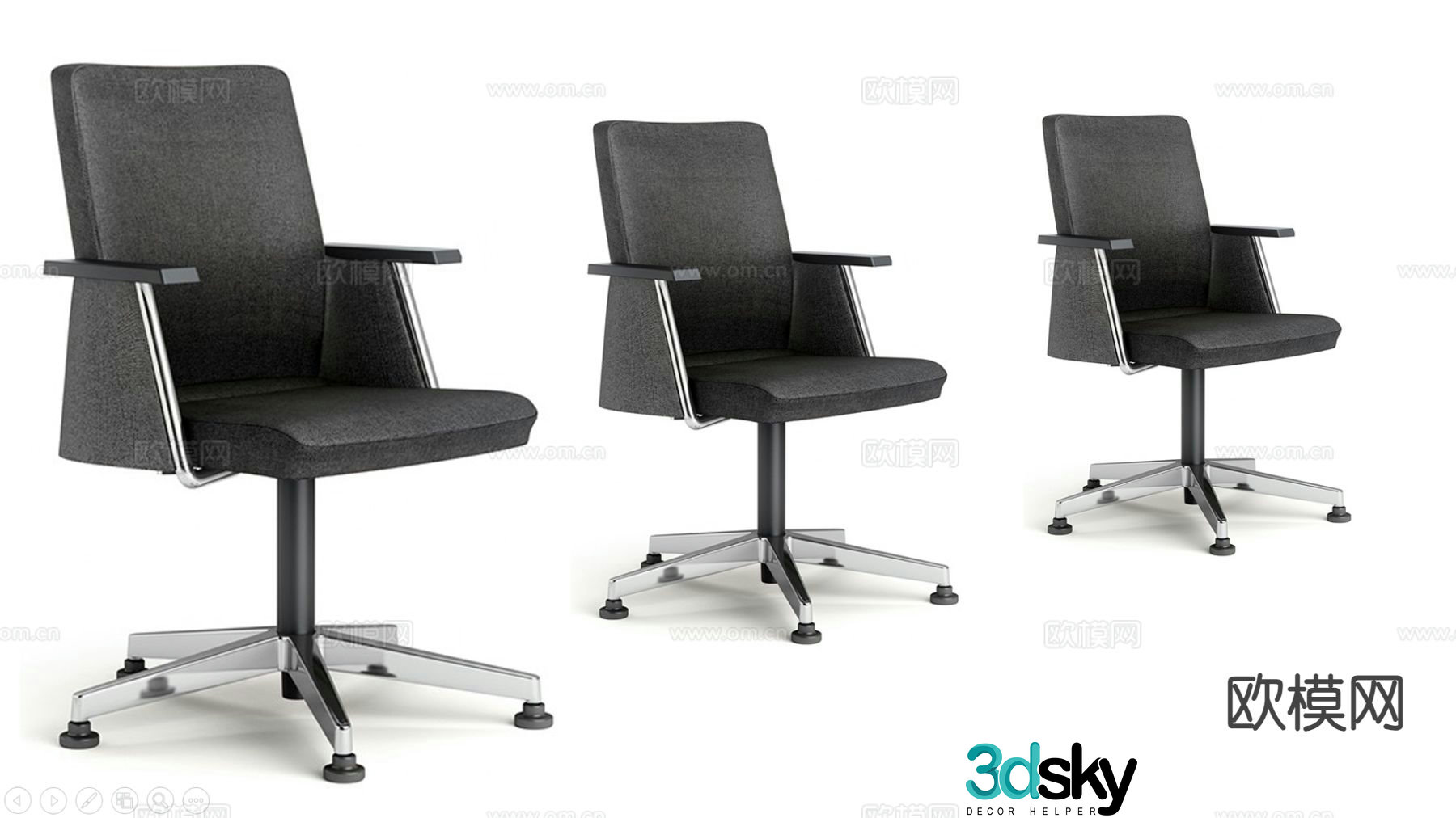 Office chair staff chair conference chair 3d model
