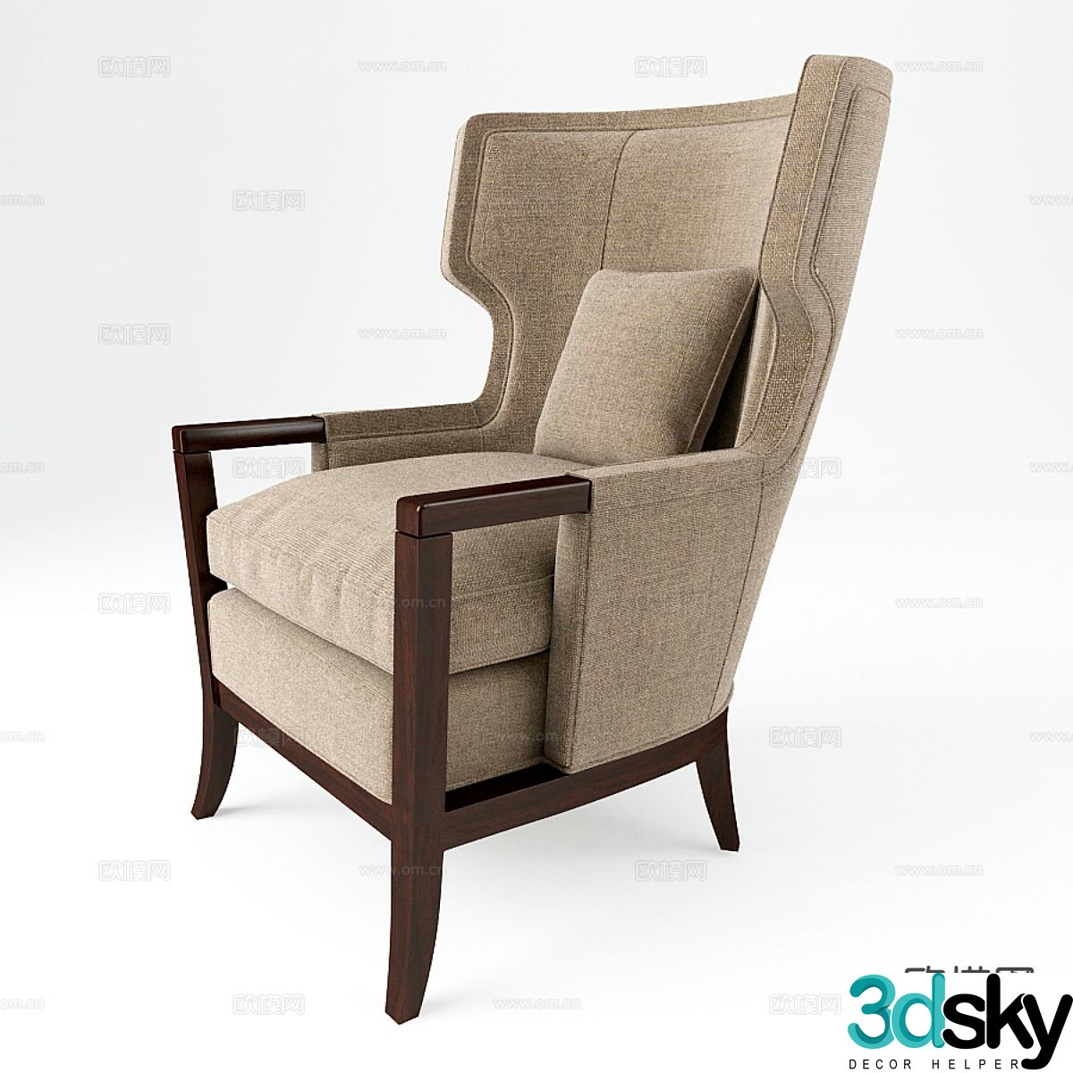 Single sofa leisure sofa 3d model