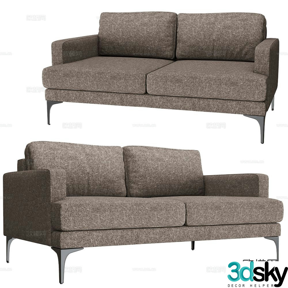 Partisan love sofa upholstered sofa 3d model