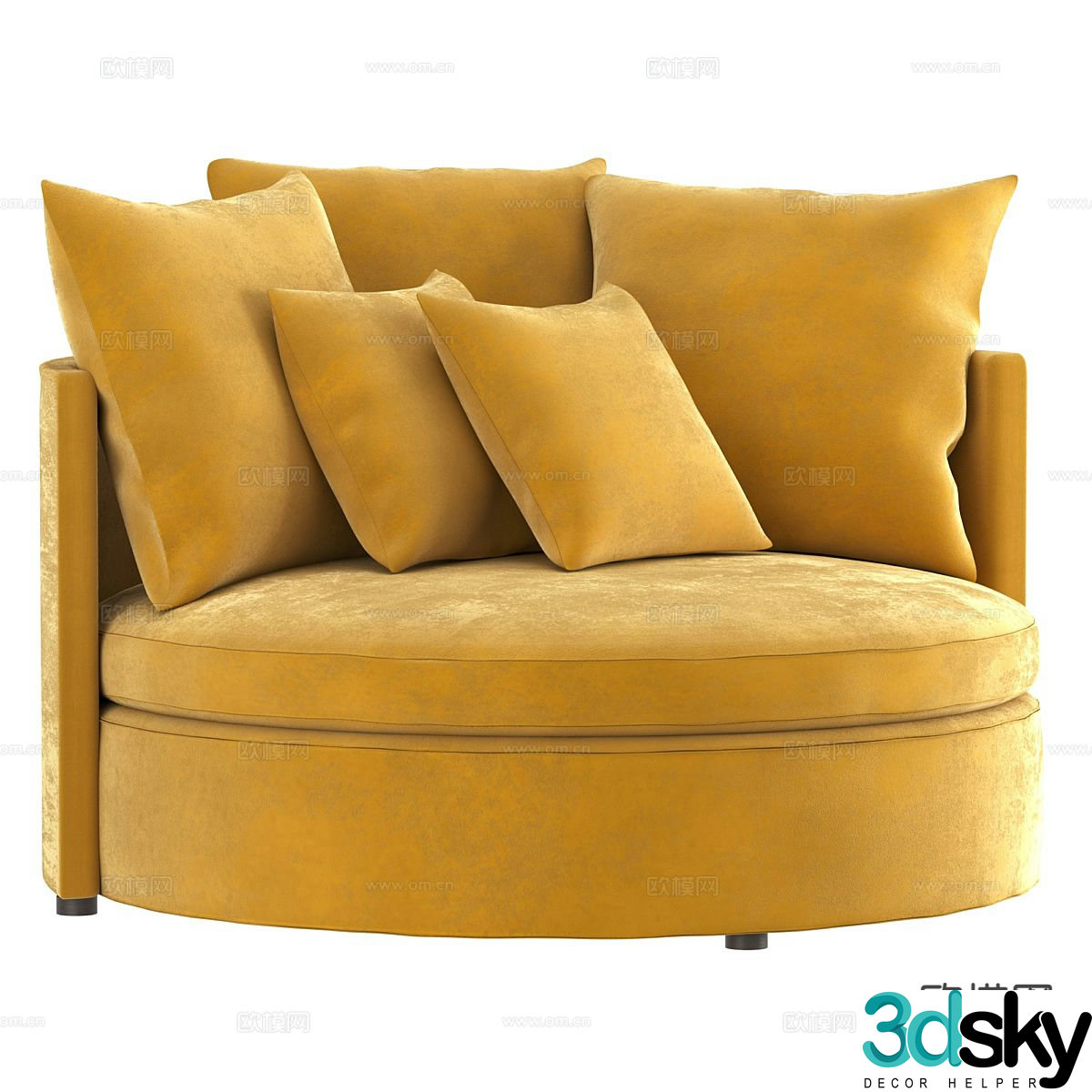 Single sofa leisure sofa 3d model