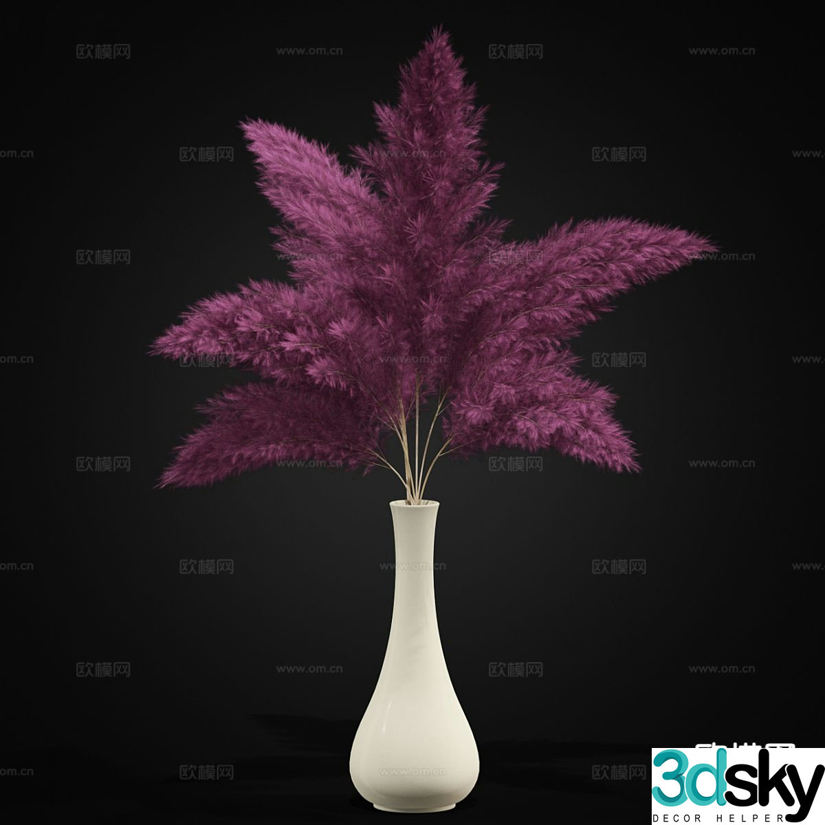 Simple floral vase 3d model