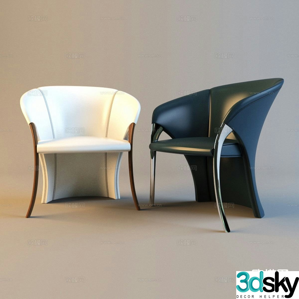 Modern chair sofa chair leisure chair 3d model
