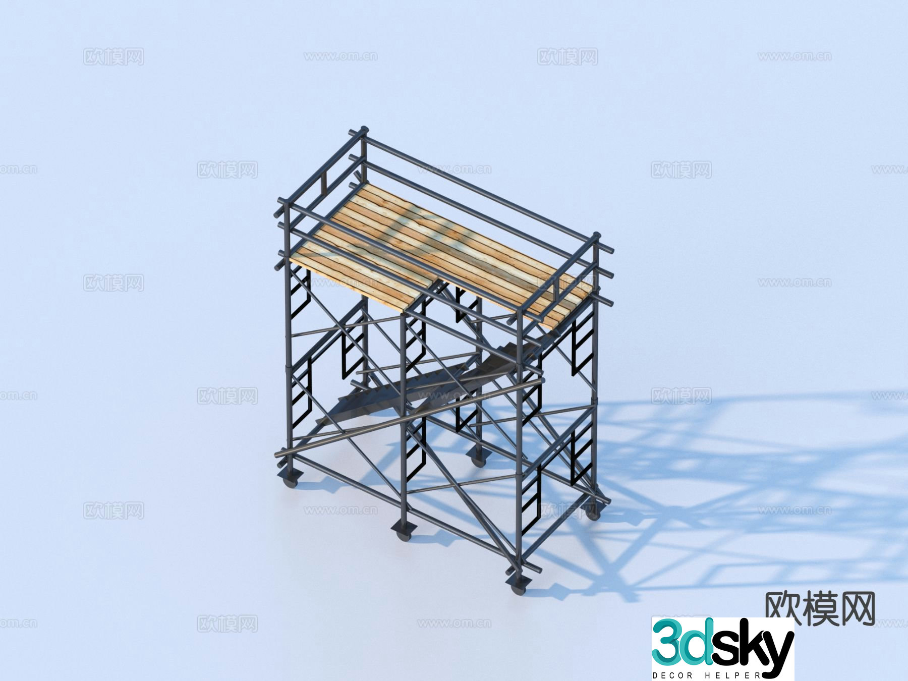 Construction scaffolding truss rack 3d model