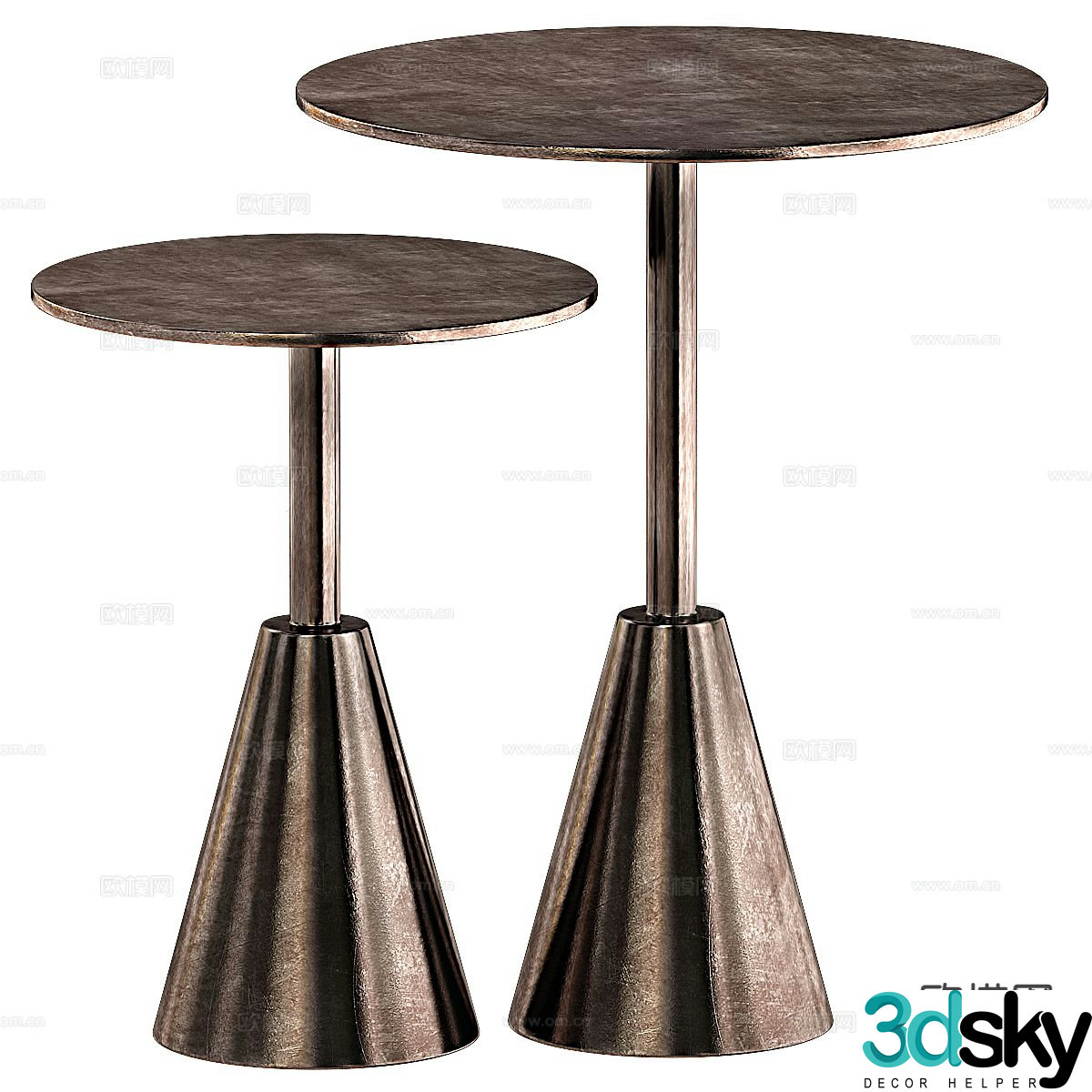 Round table side table table table 3d model