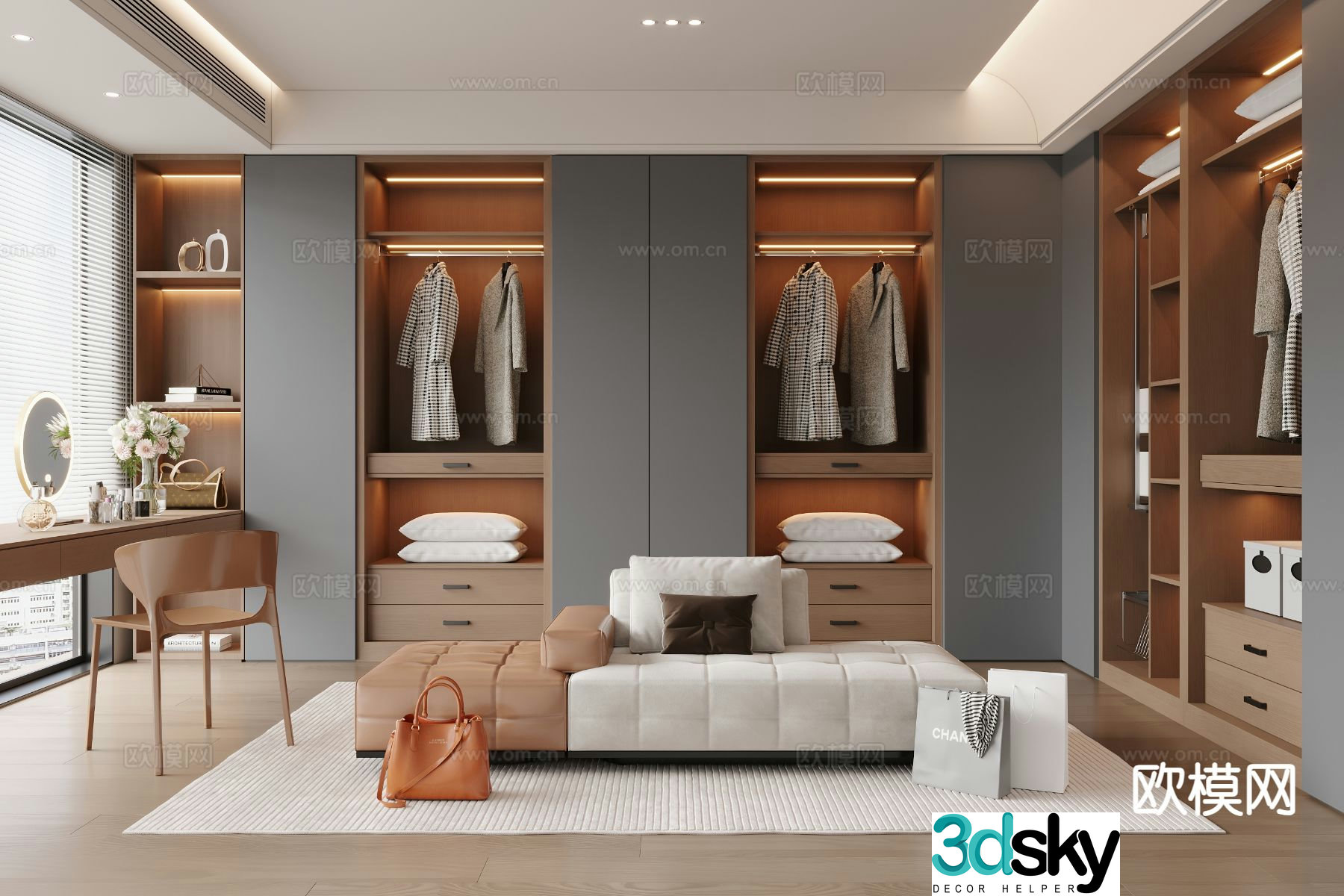 Italian cloakroom 3D model