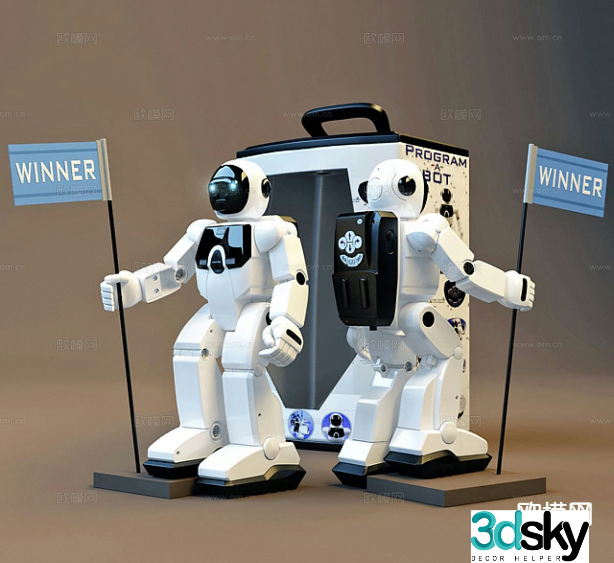 Intelligent robot cartoon robot 3d model