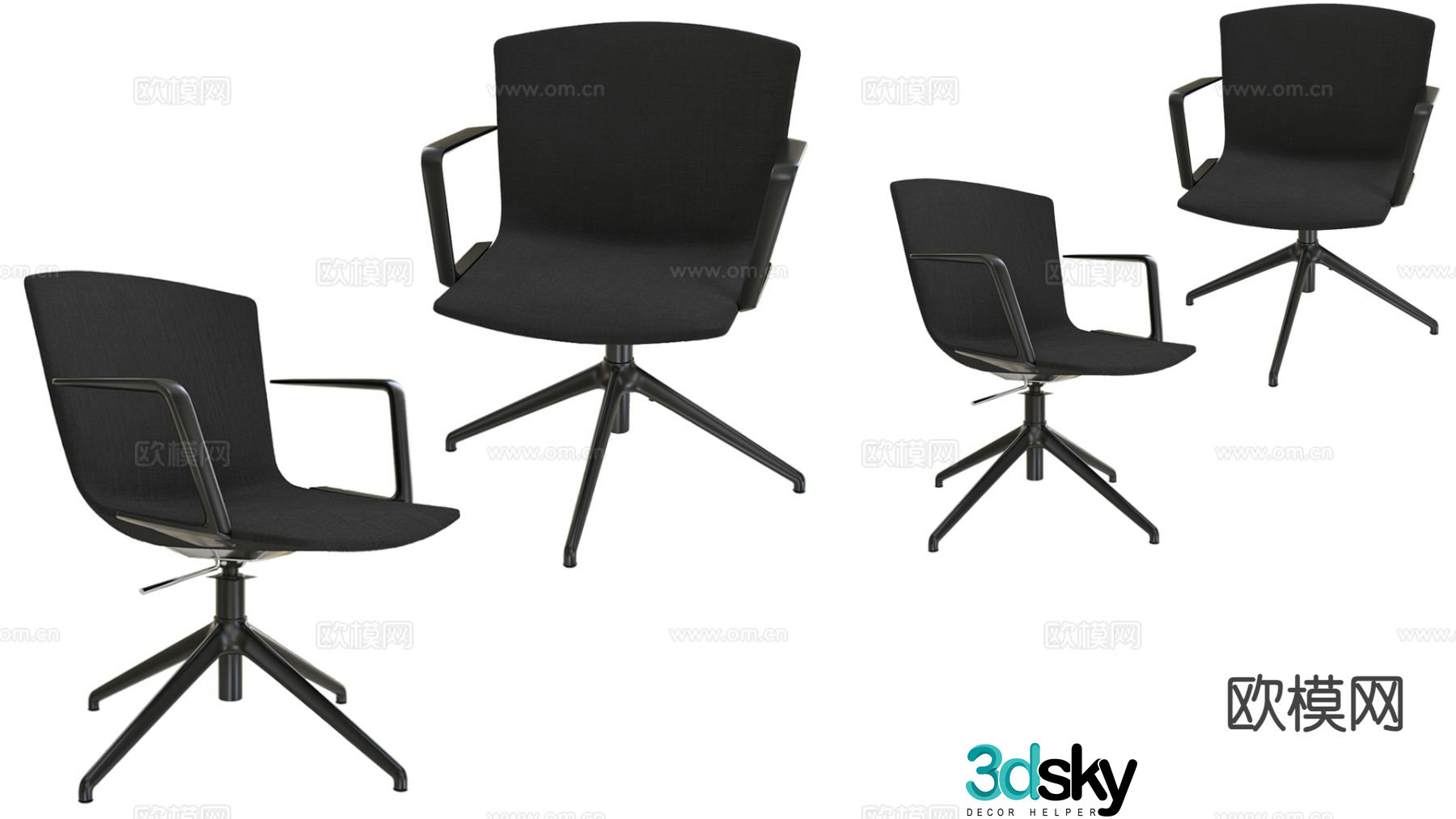 Office chair shift chair staff chair staff chair 3d model