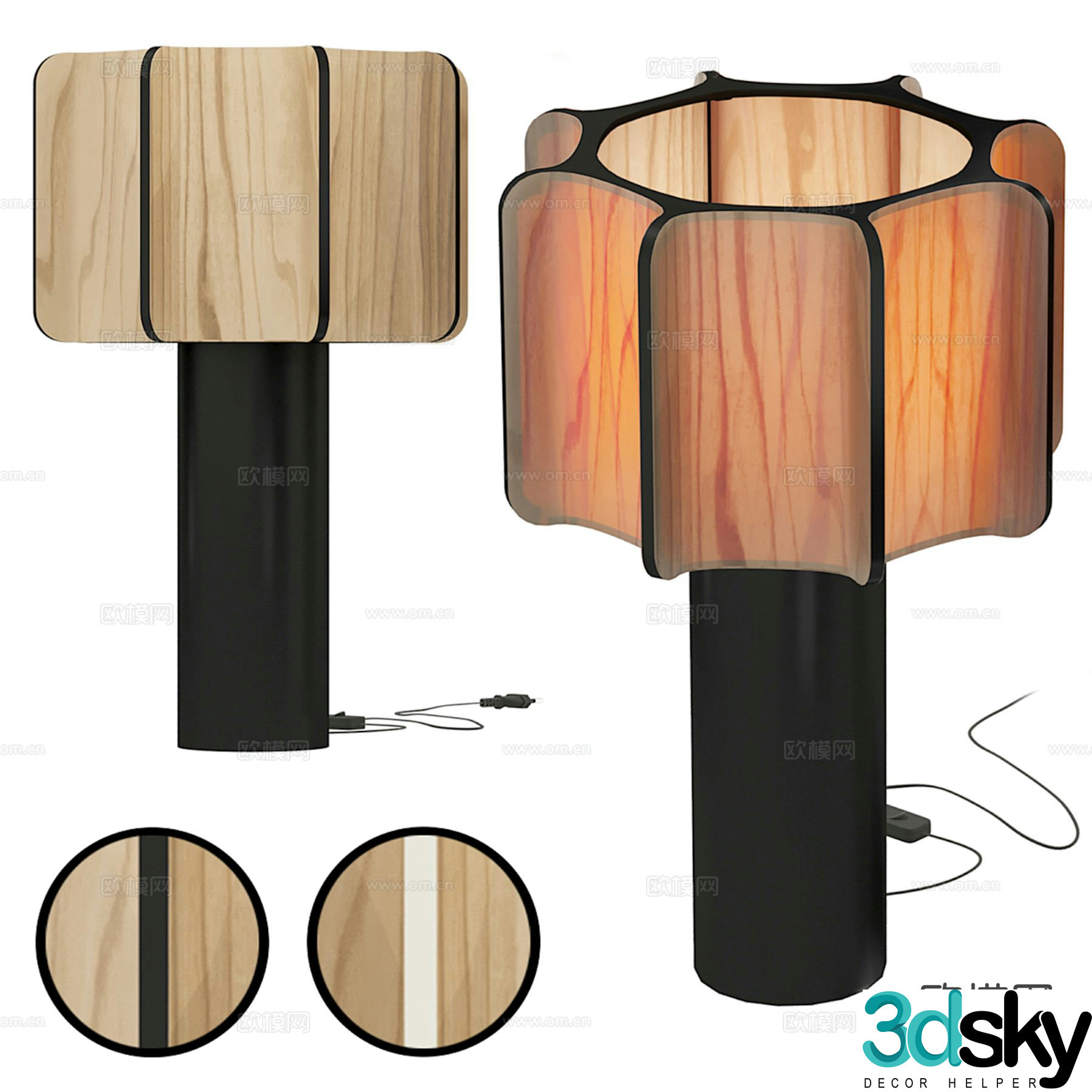 Medieval style desk lamp 3d model