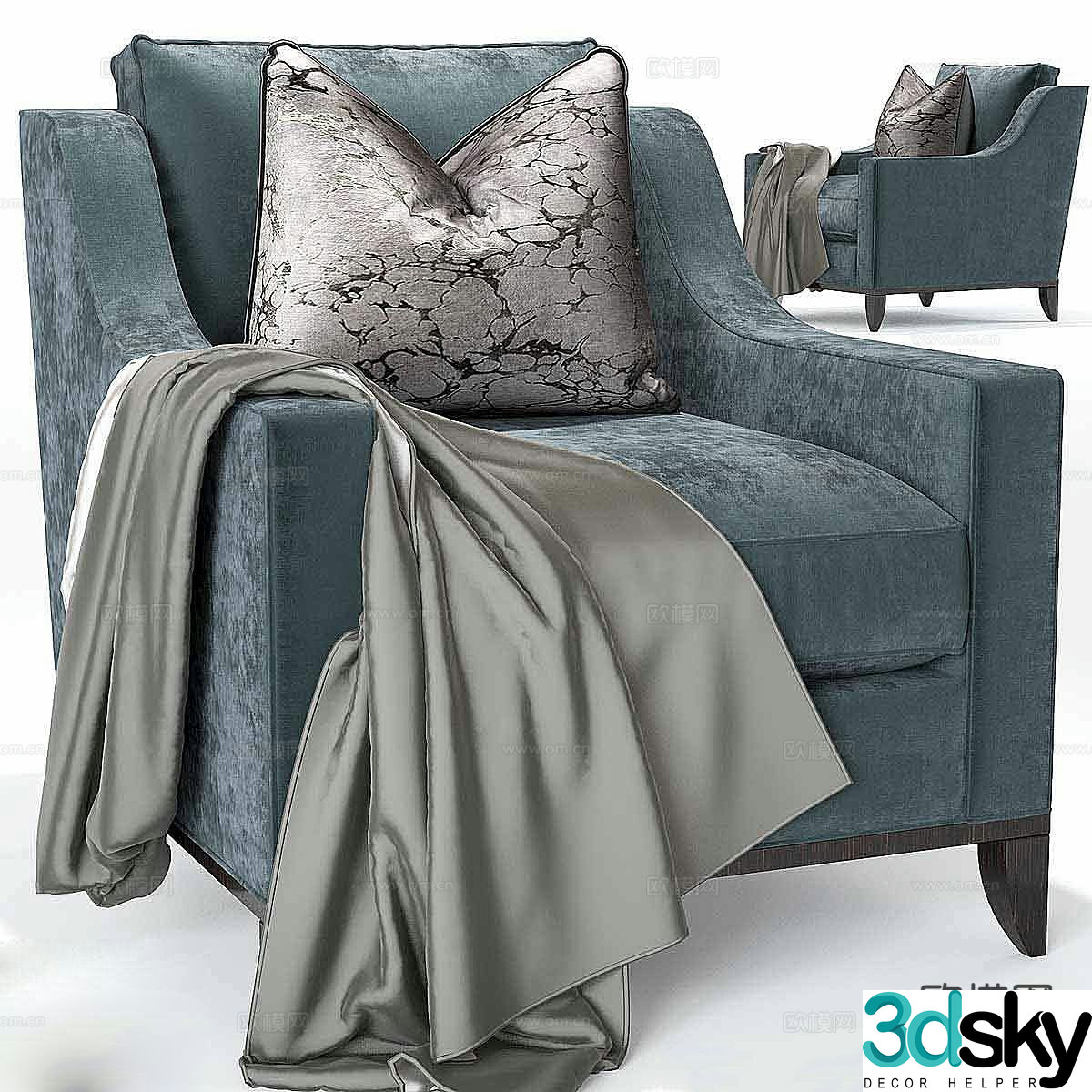 Single sofa leisure sofa 3d model