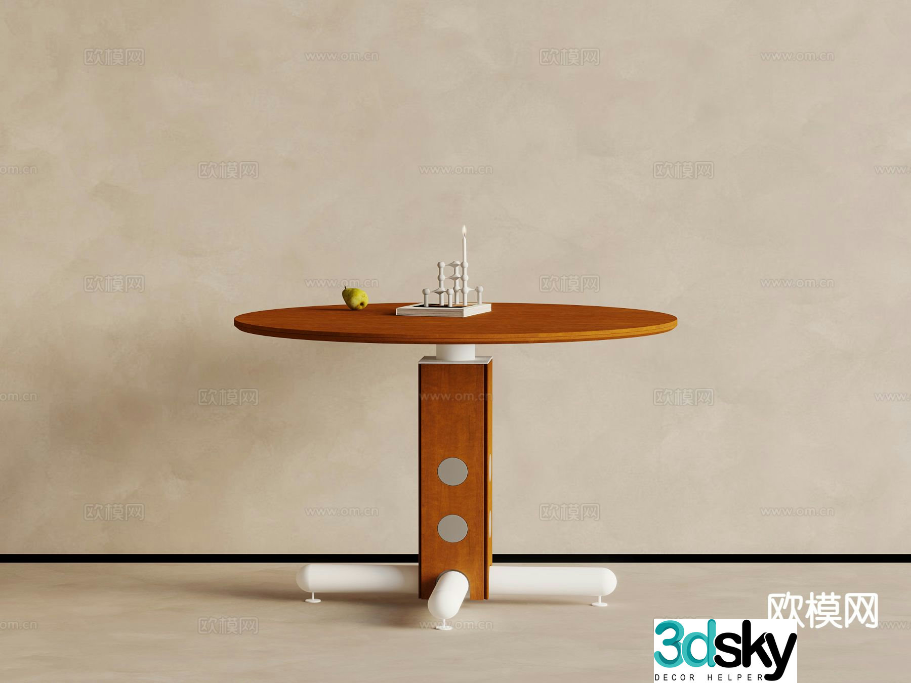Medieval dining table 3d model