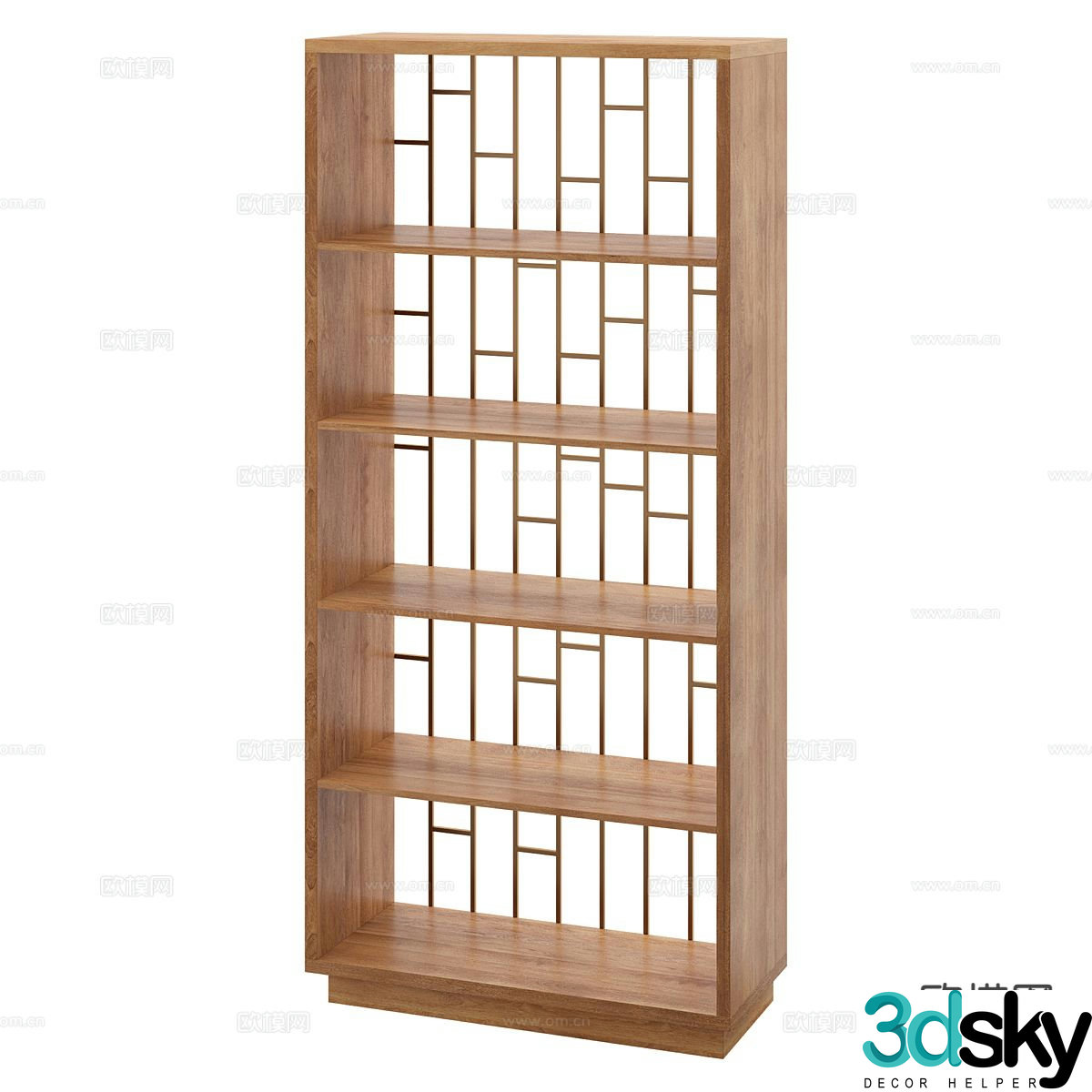New Chinese style bookshelf 3d model