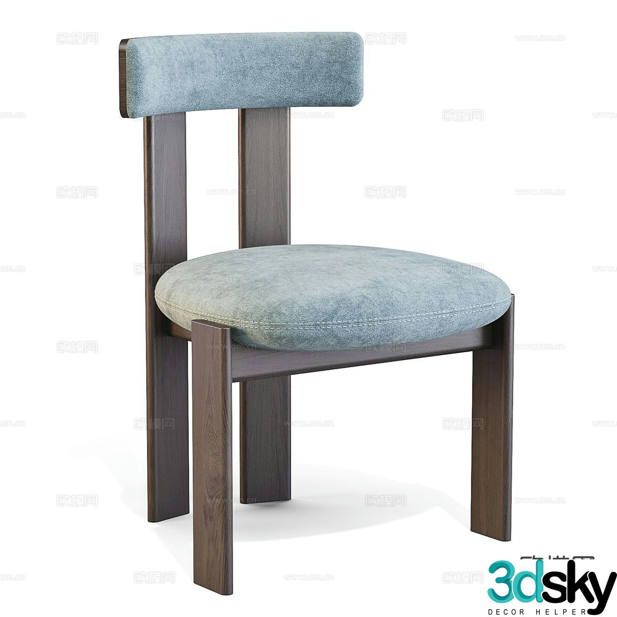 Modern chair dining chair single chair 3d model