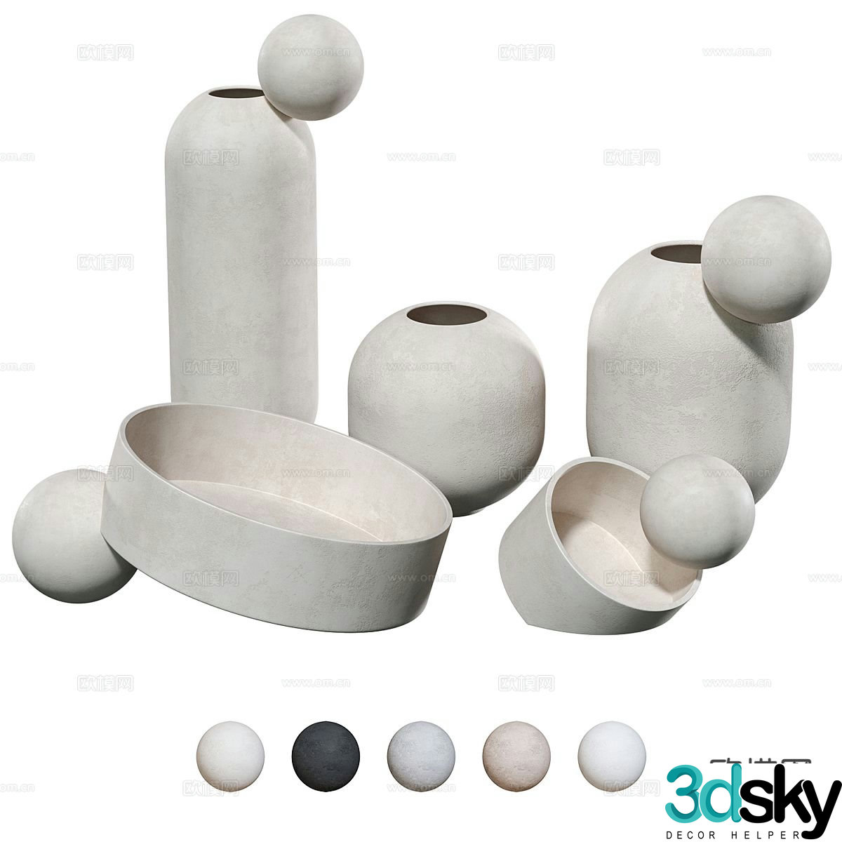 Ceramic vase vessel 3d model