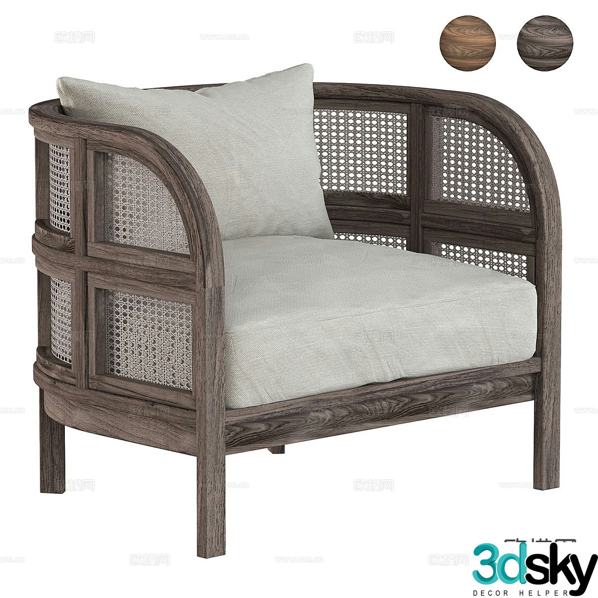 Wabi-sabi outdoor chair sofa chair leisure chair 3d model