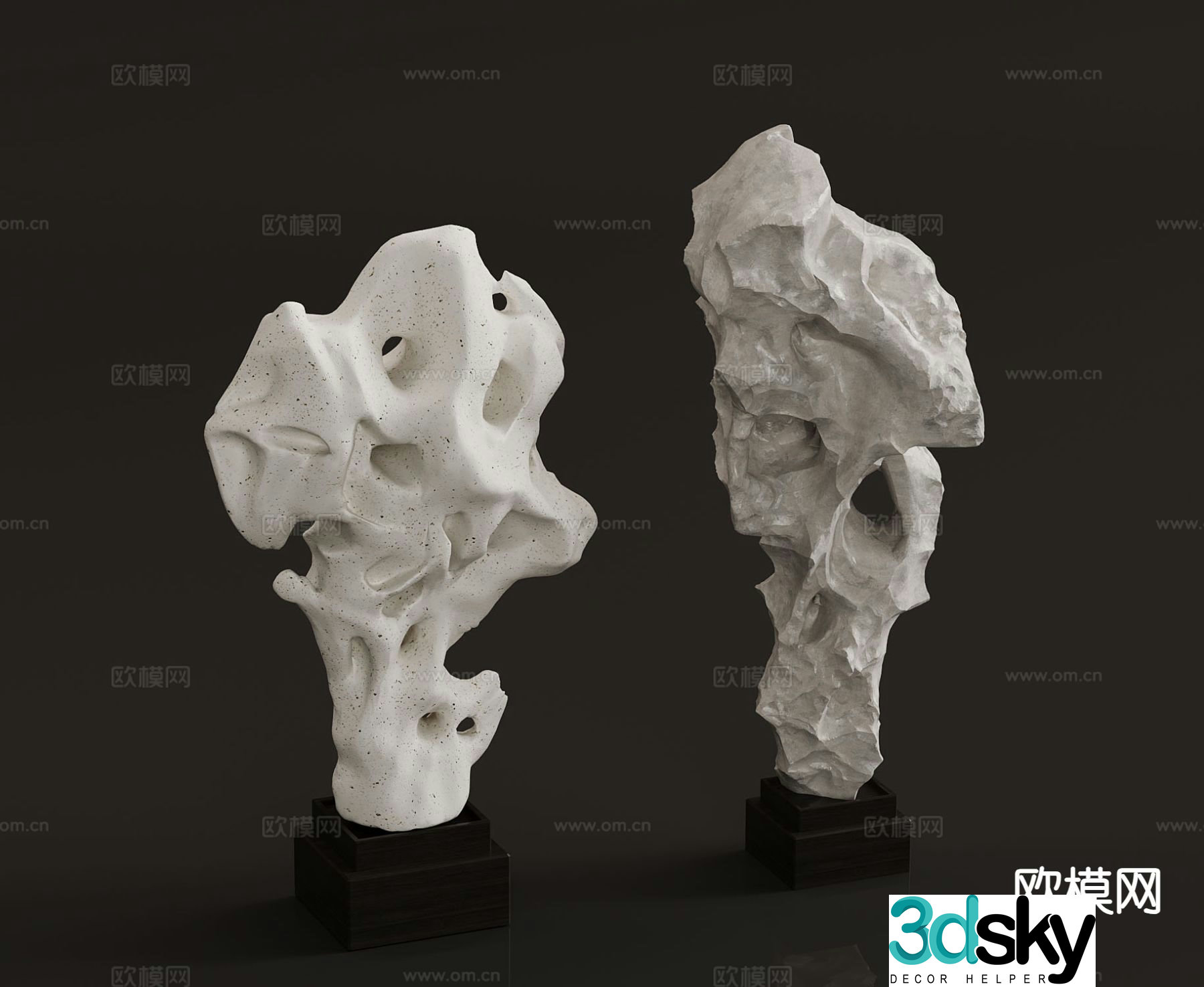 Modern sculpture ornaments Taihu stone sculpture 3D model