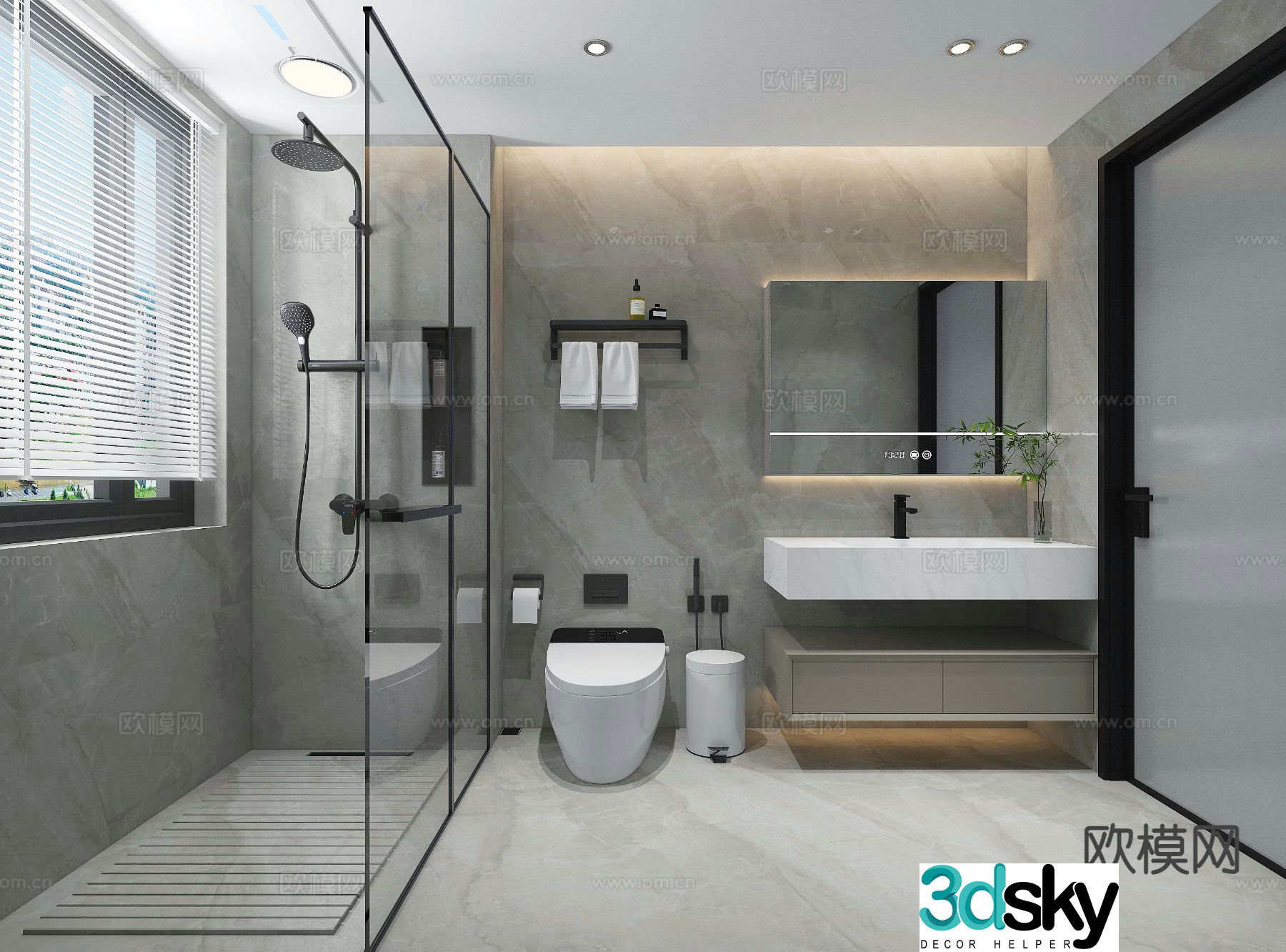 Modern bathroom bathroom 3d model