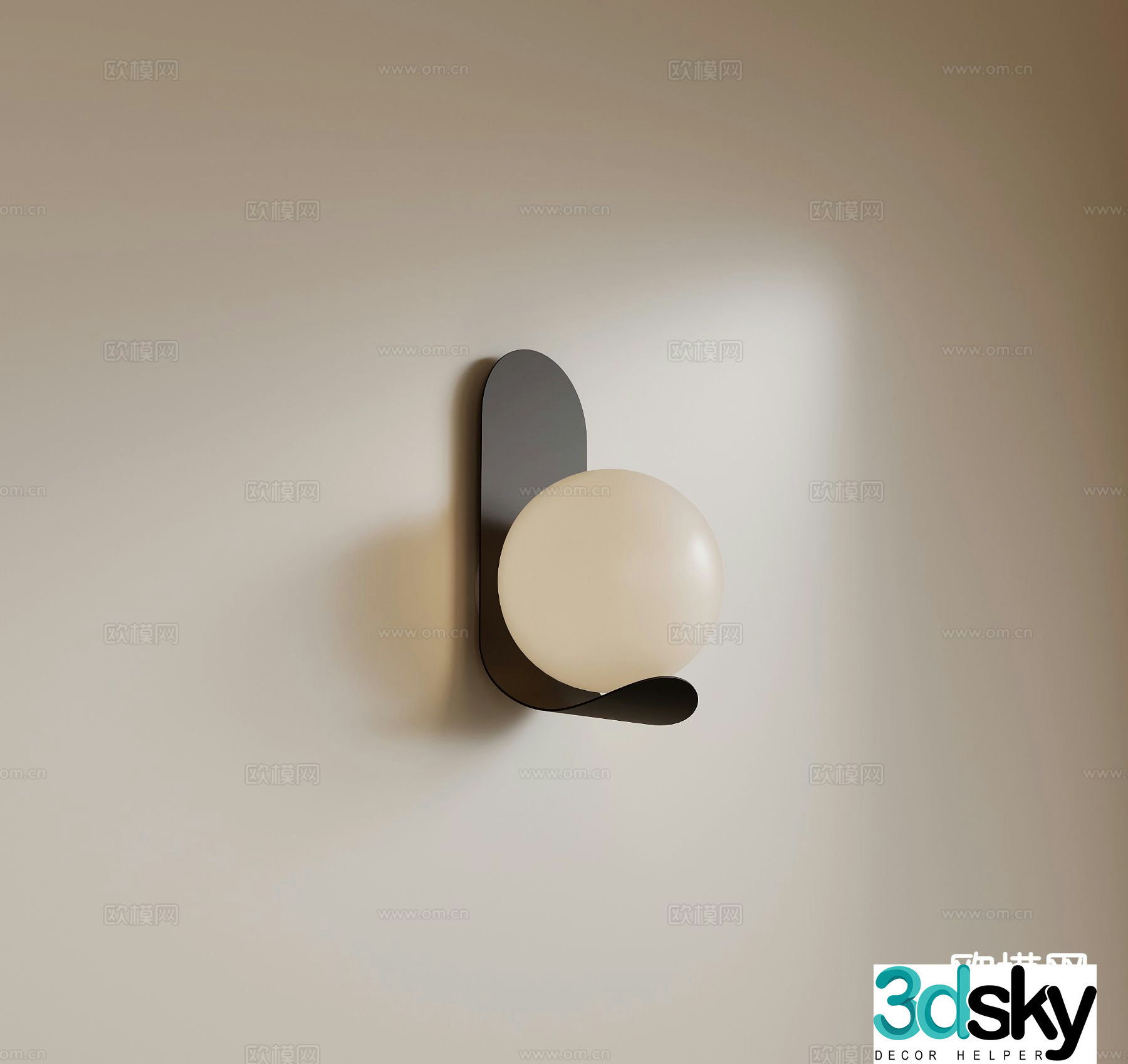 Medieval style wall lamp wrought iron wall lamp 3d model
