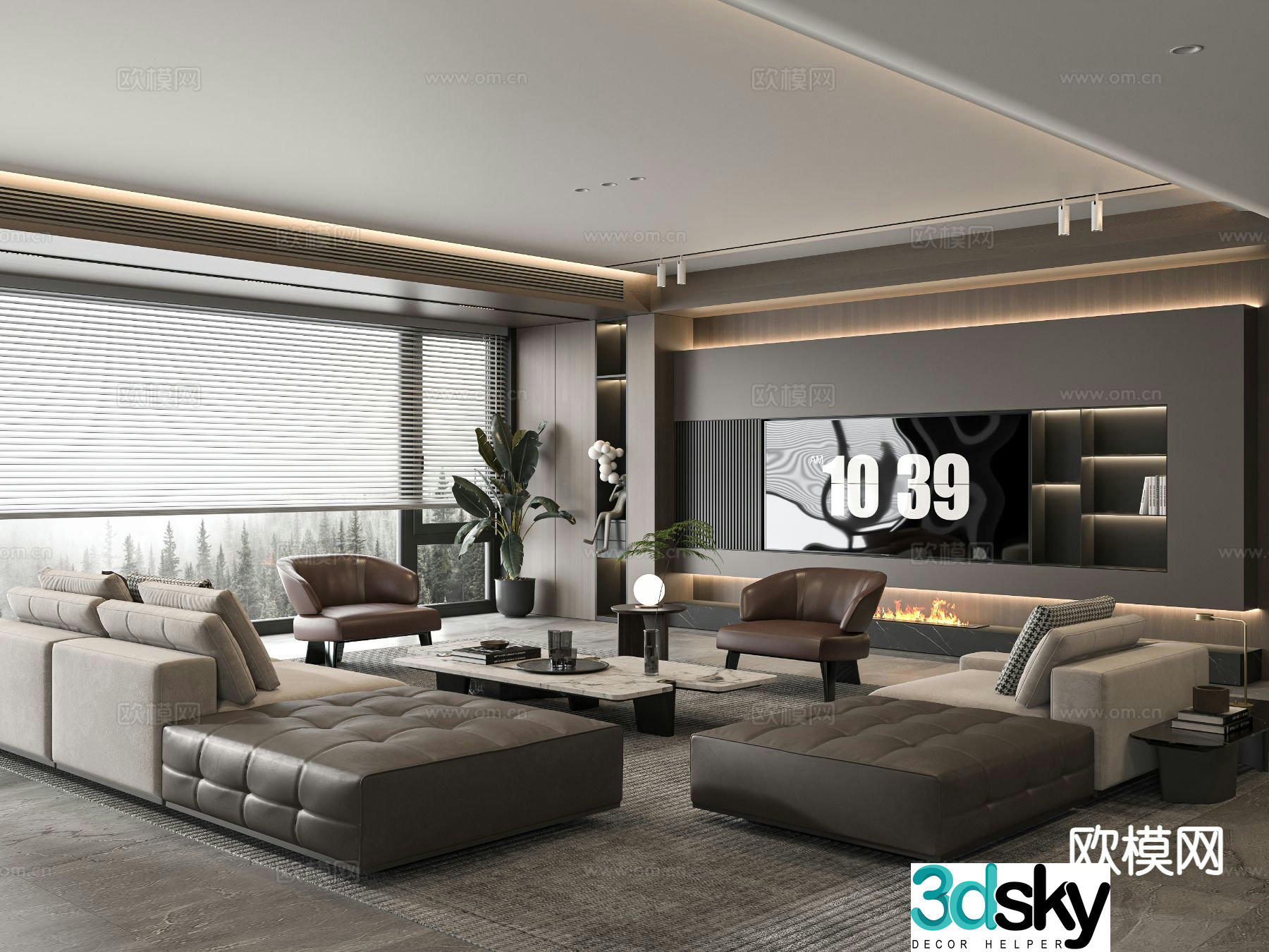 Italian living room 3d model