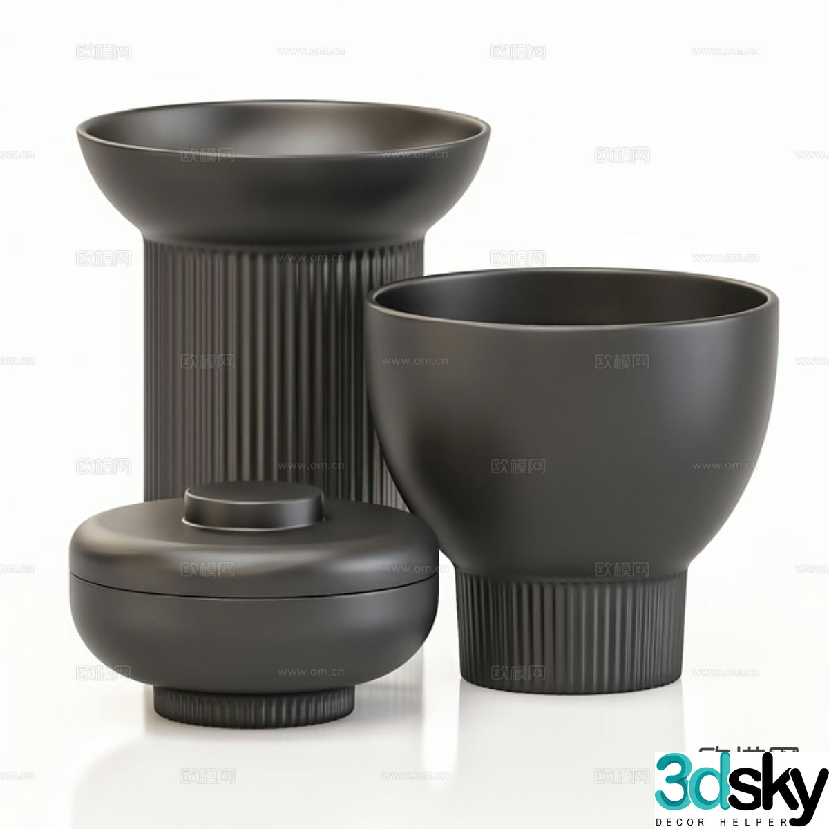 Ceramic vase utensils ornaments 3d model