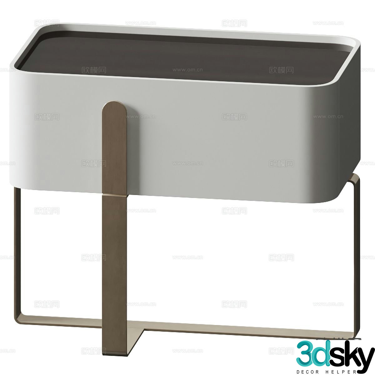 Modern bedside table 3d model