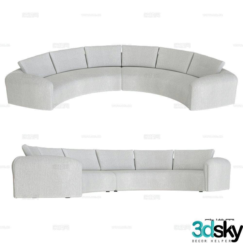 IL Loft curved sofa 3d model