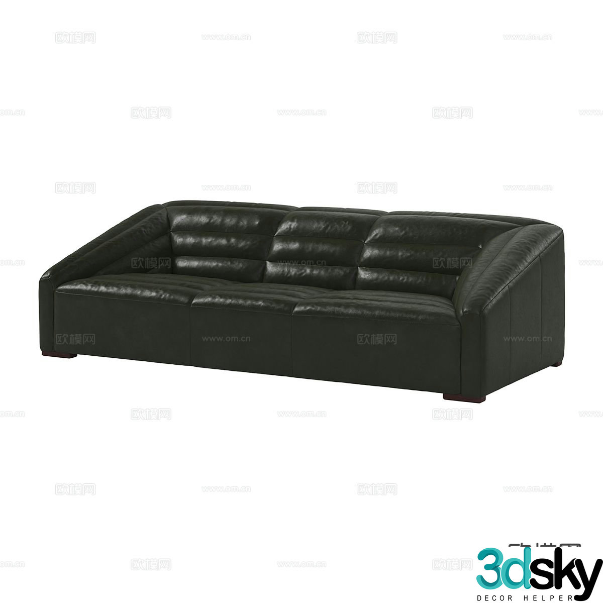 Modern three-seat sofa 3d model