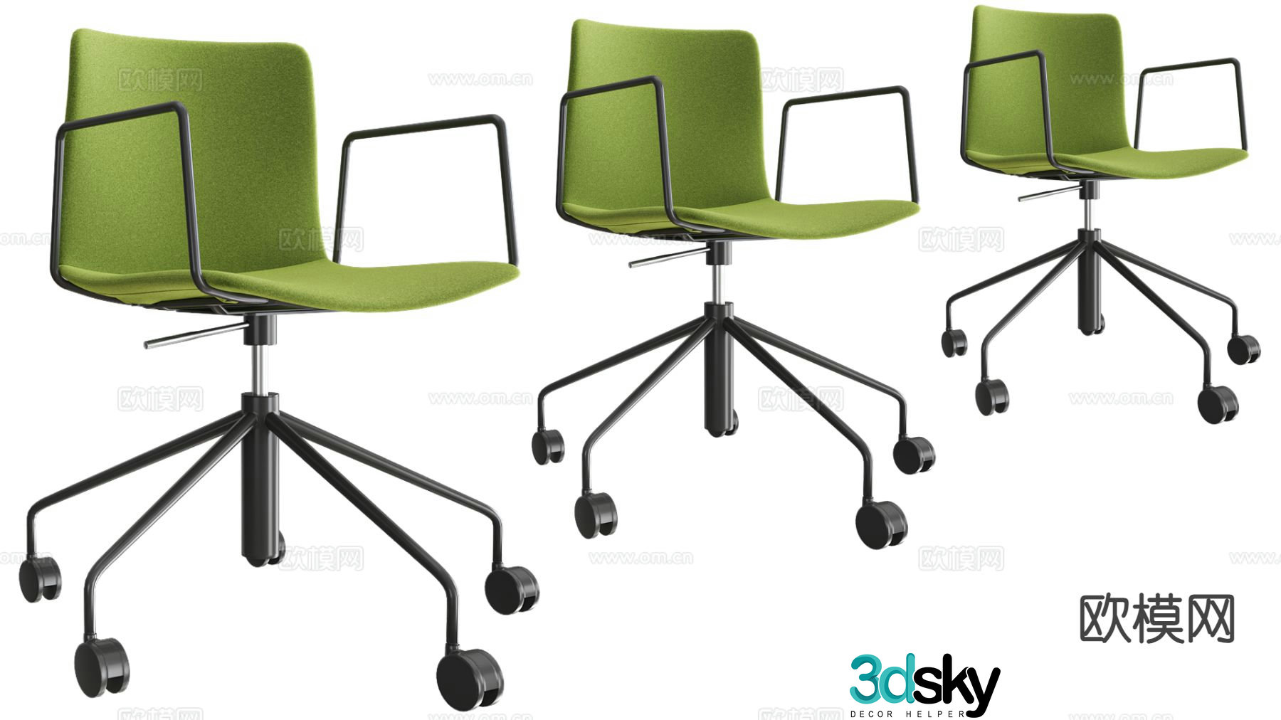 Office chair shift chair staff chair 3d model