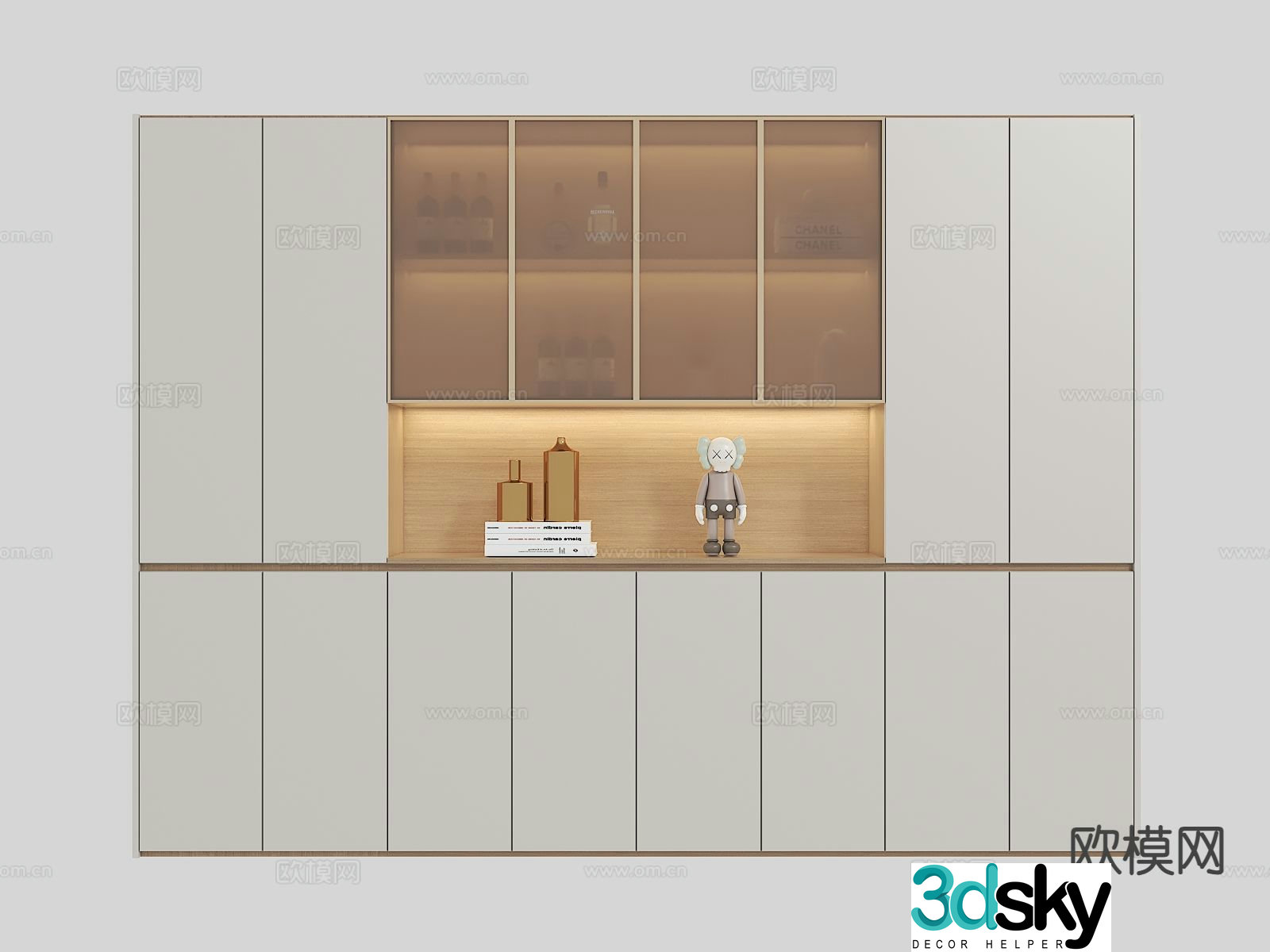 Modern wine cabinet 3d model