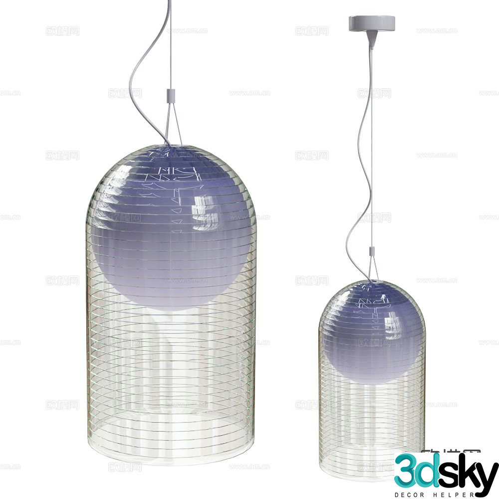 Italamp glass chandelier 3d model