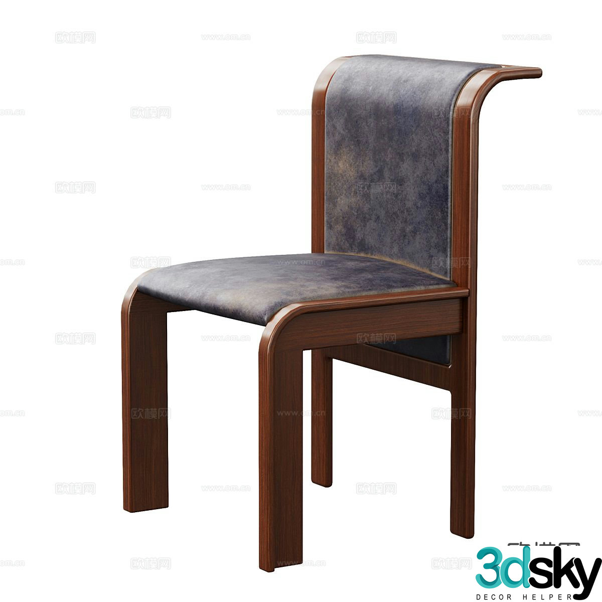 Wabi-sabi chair dining chair 3d model