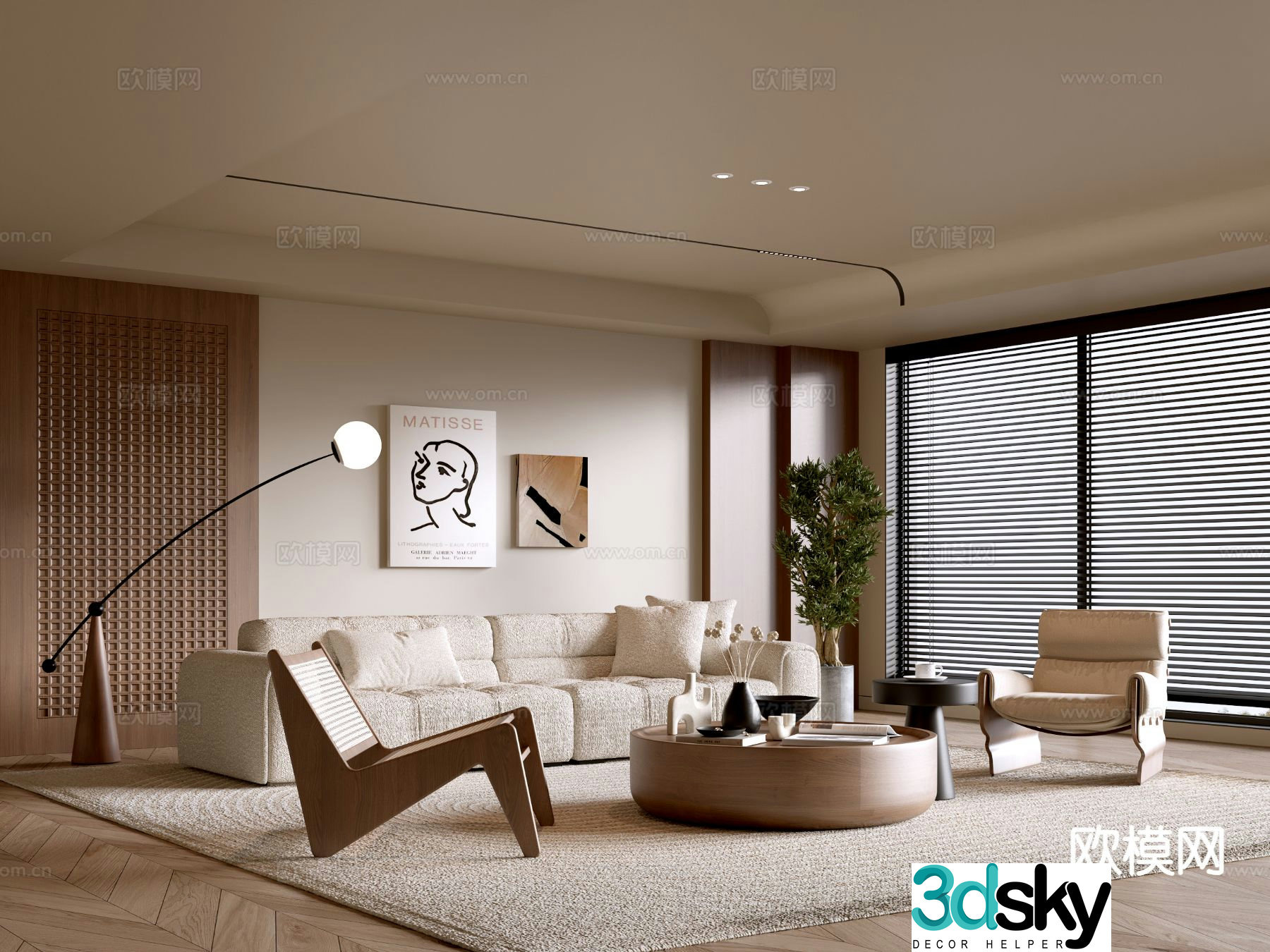 Medieval style living room 3D model