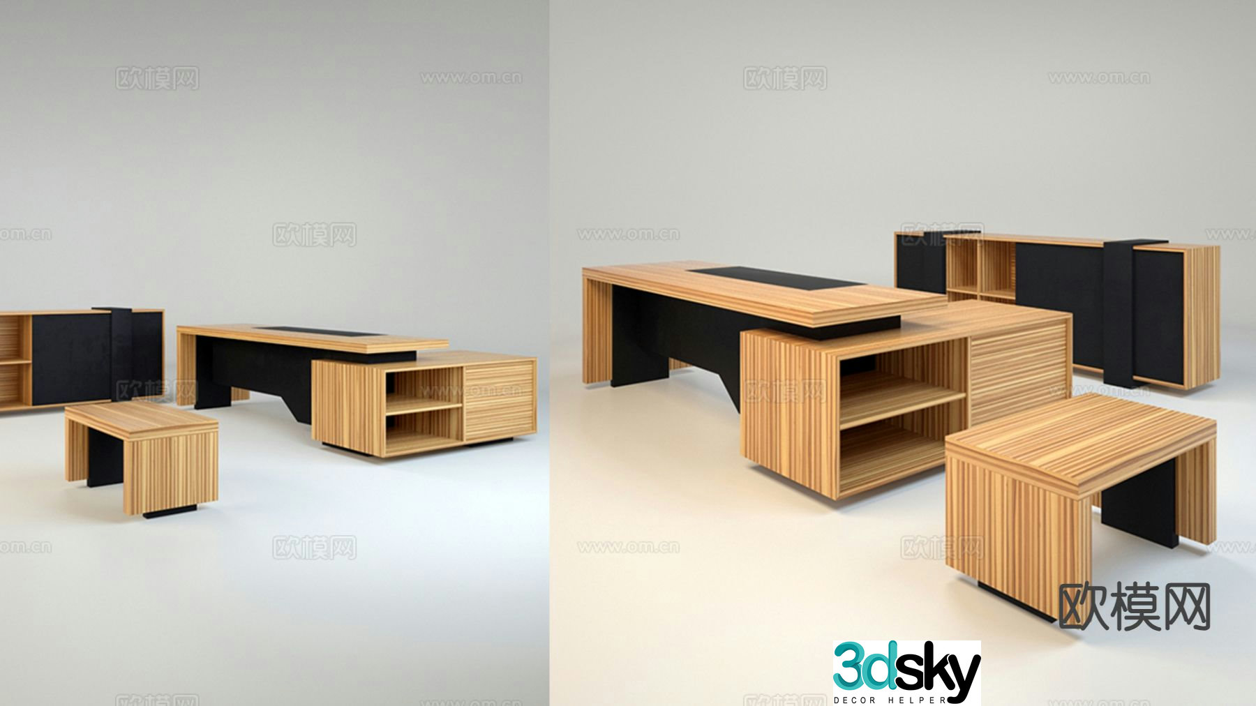 Modern executive desk 3D model
