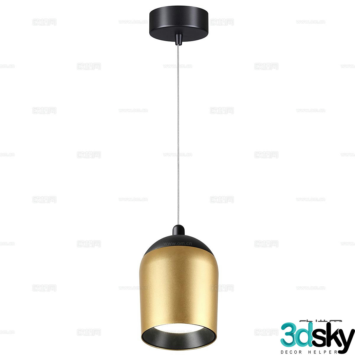 Light luxury chandelier 3d model
