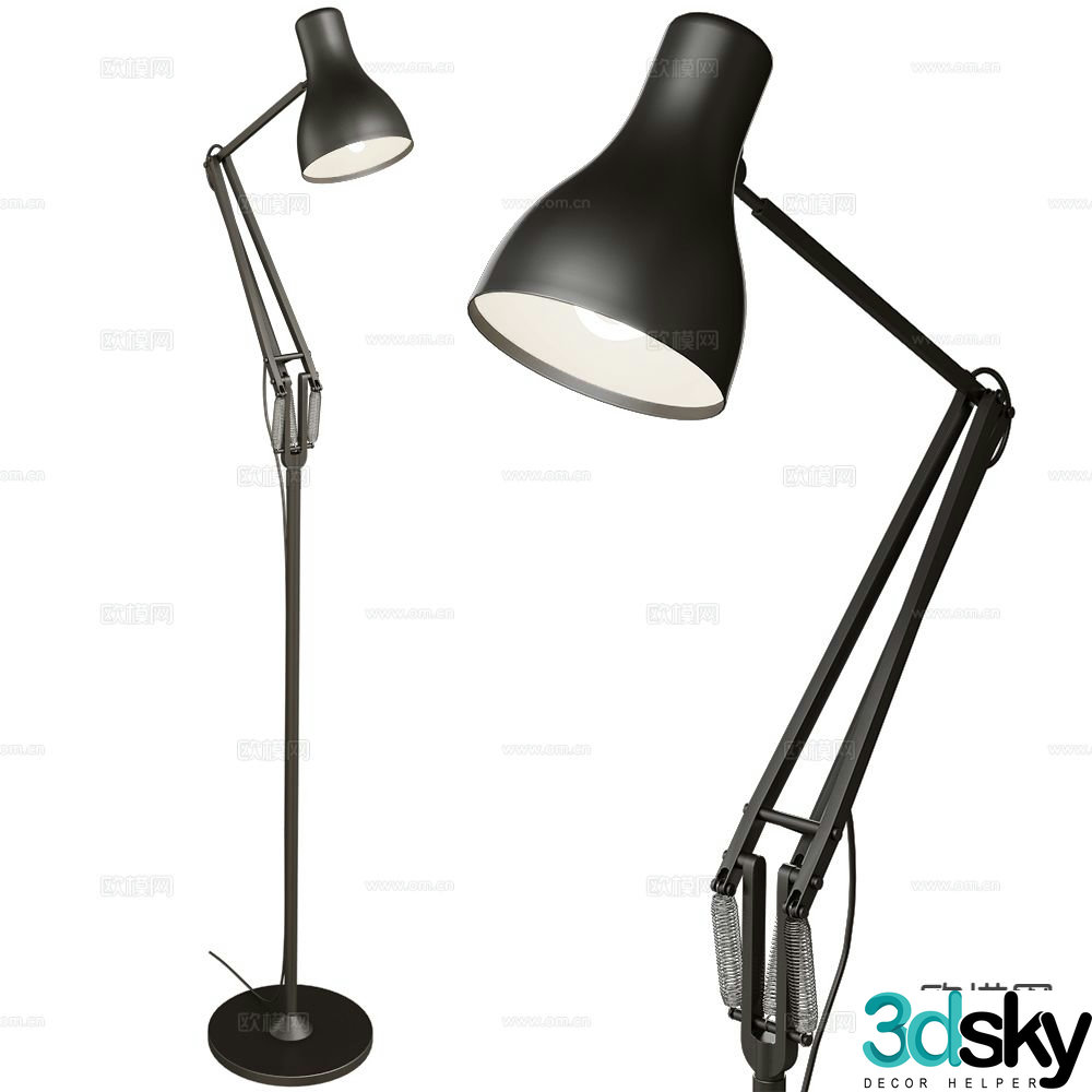 Anglepoise creative floor lamp 3d model