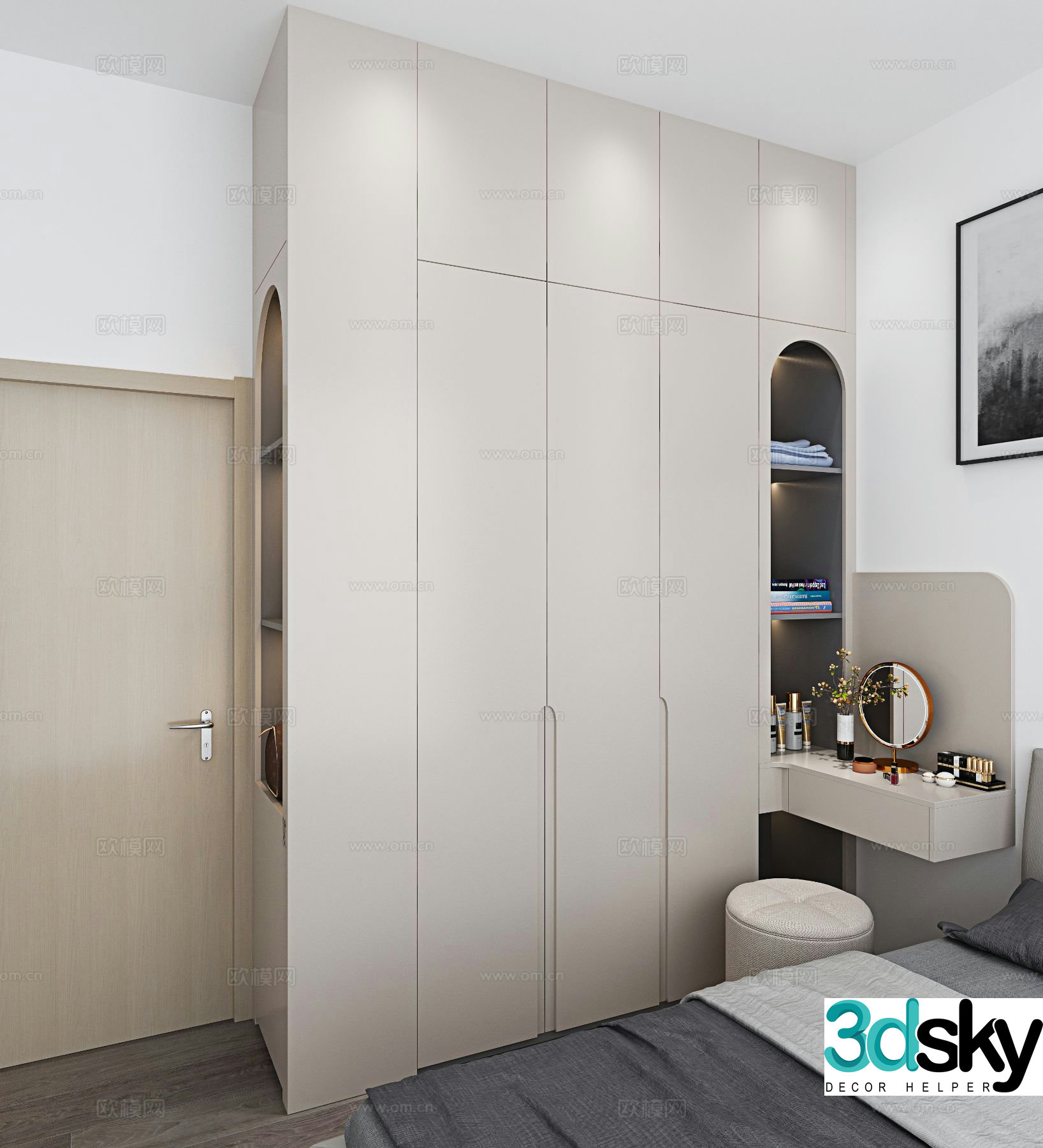 modern wardrobe wardrobe 3d model