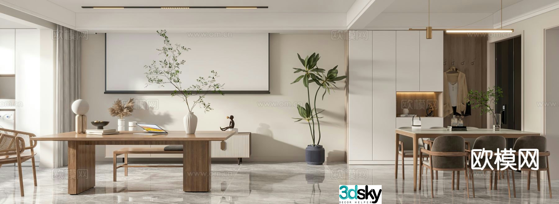 Cream Fengke restaurant 3d model